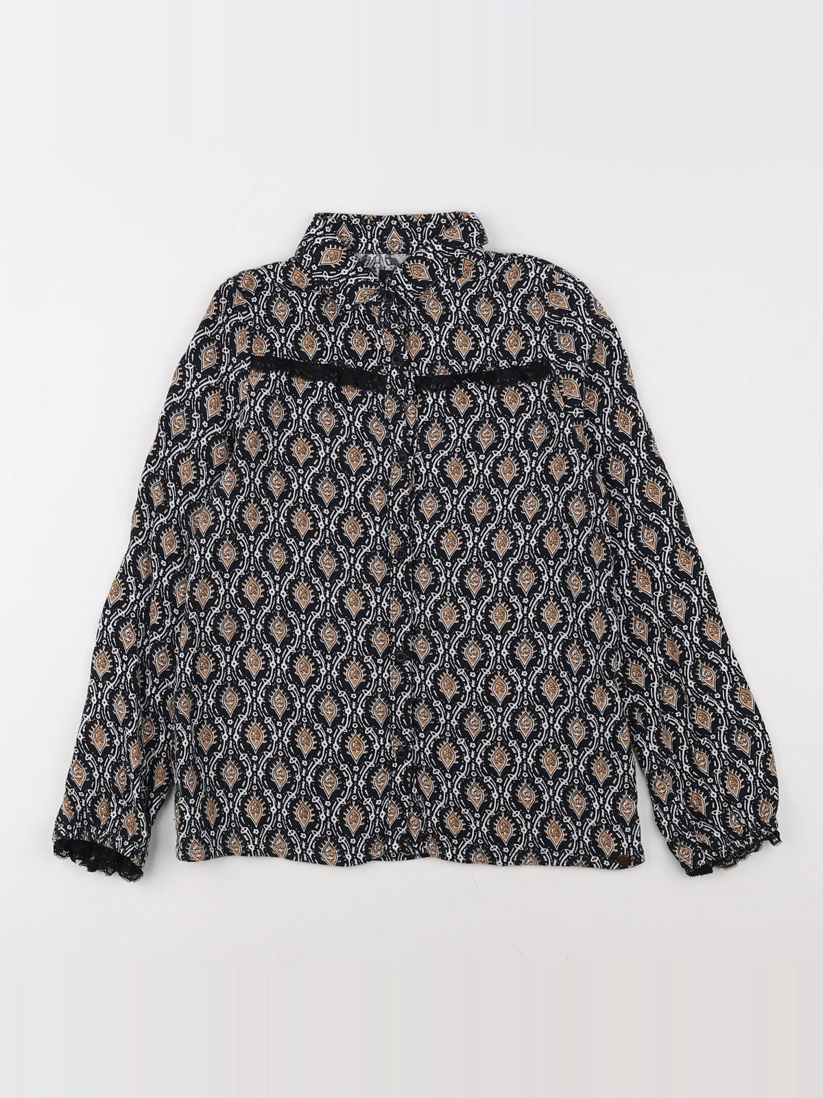 IKKS - blouse noir, marron - 6 ans