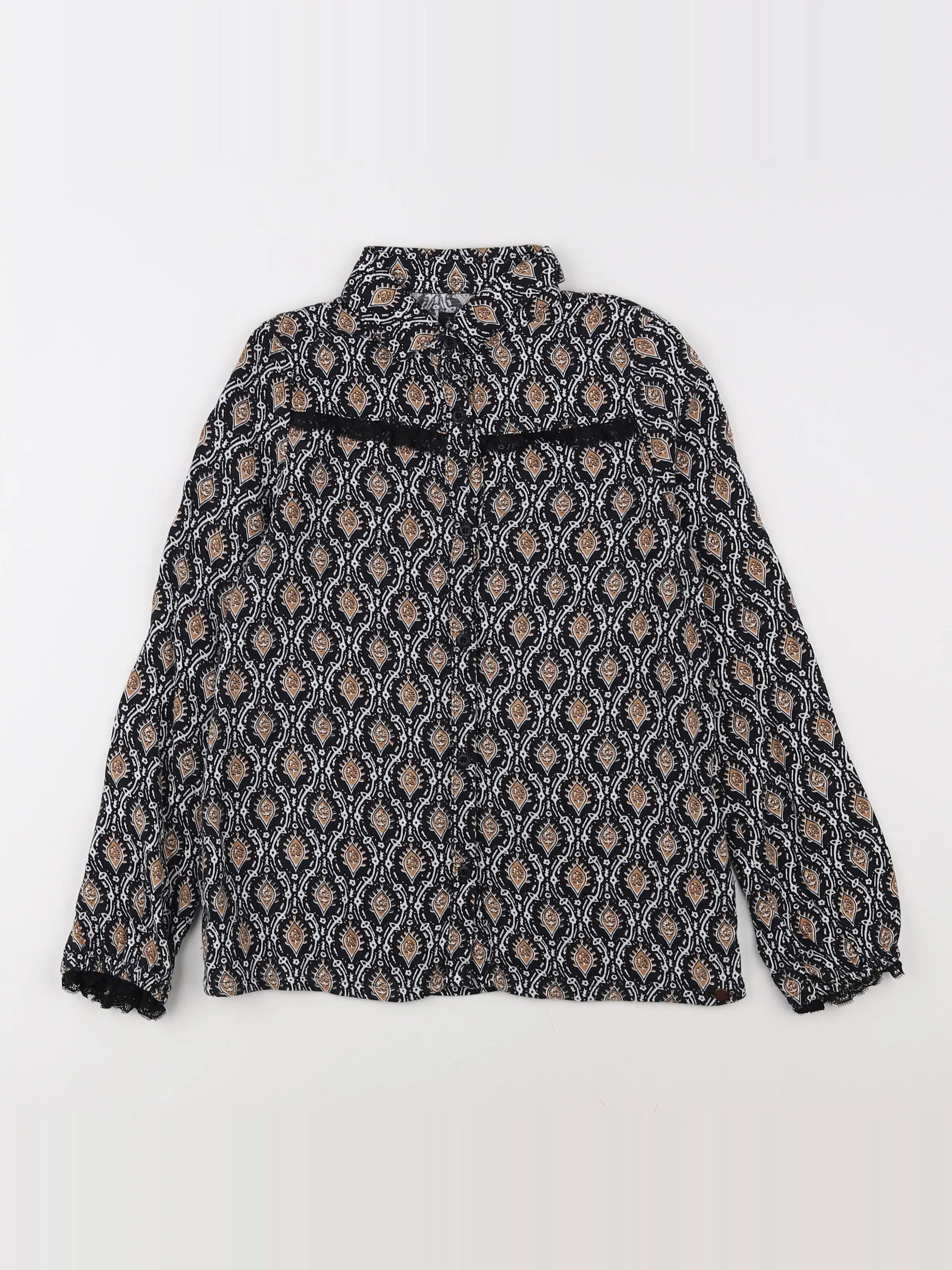 IKKS - blouse noir, marron - 6 ans