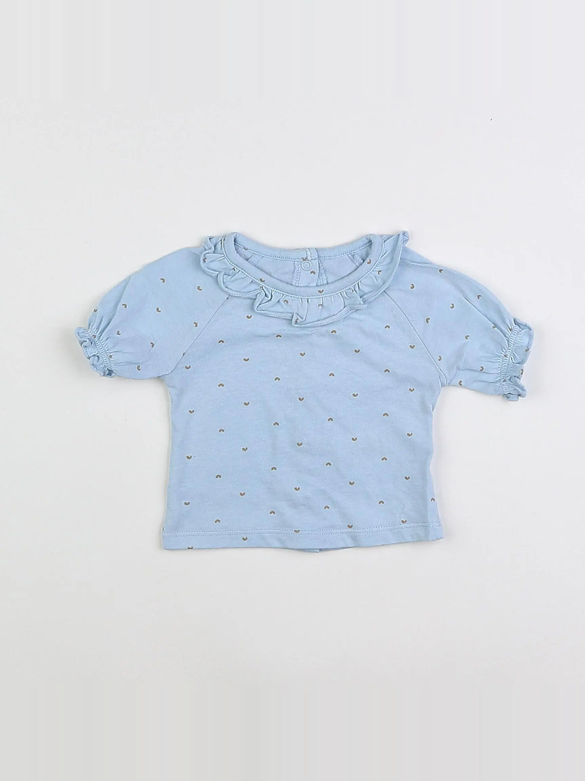 Vertbaudet - tee-shirt bleu, or - 3 mois