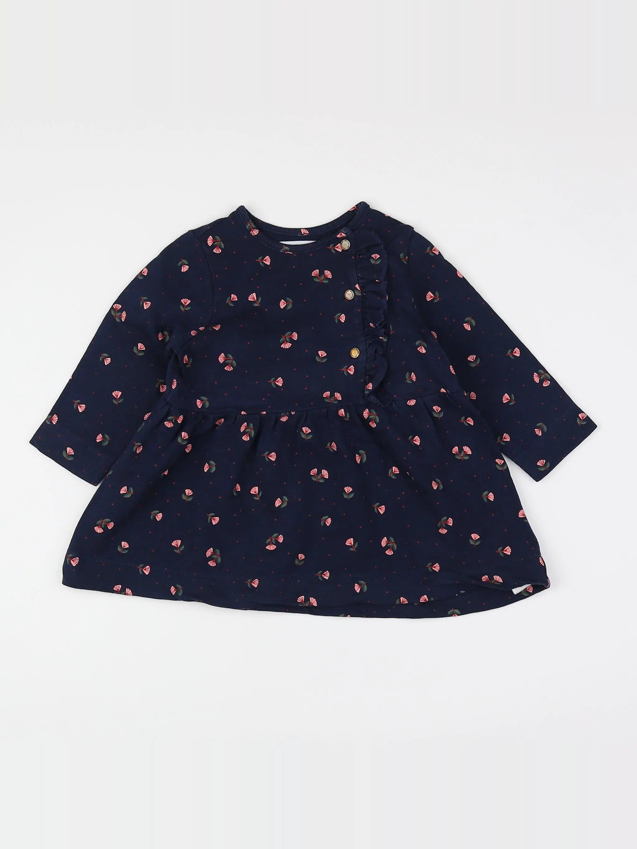 Vertbaudet - robe bleu - 12 mois