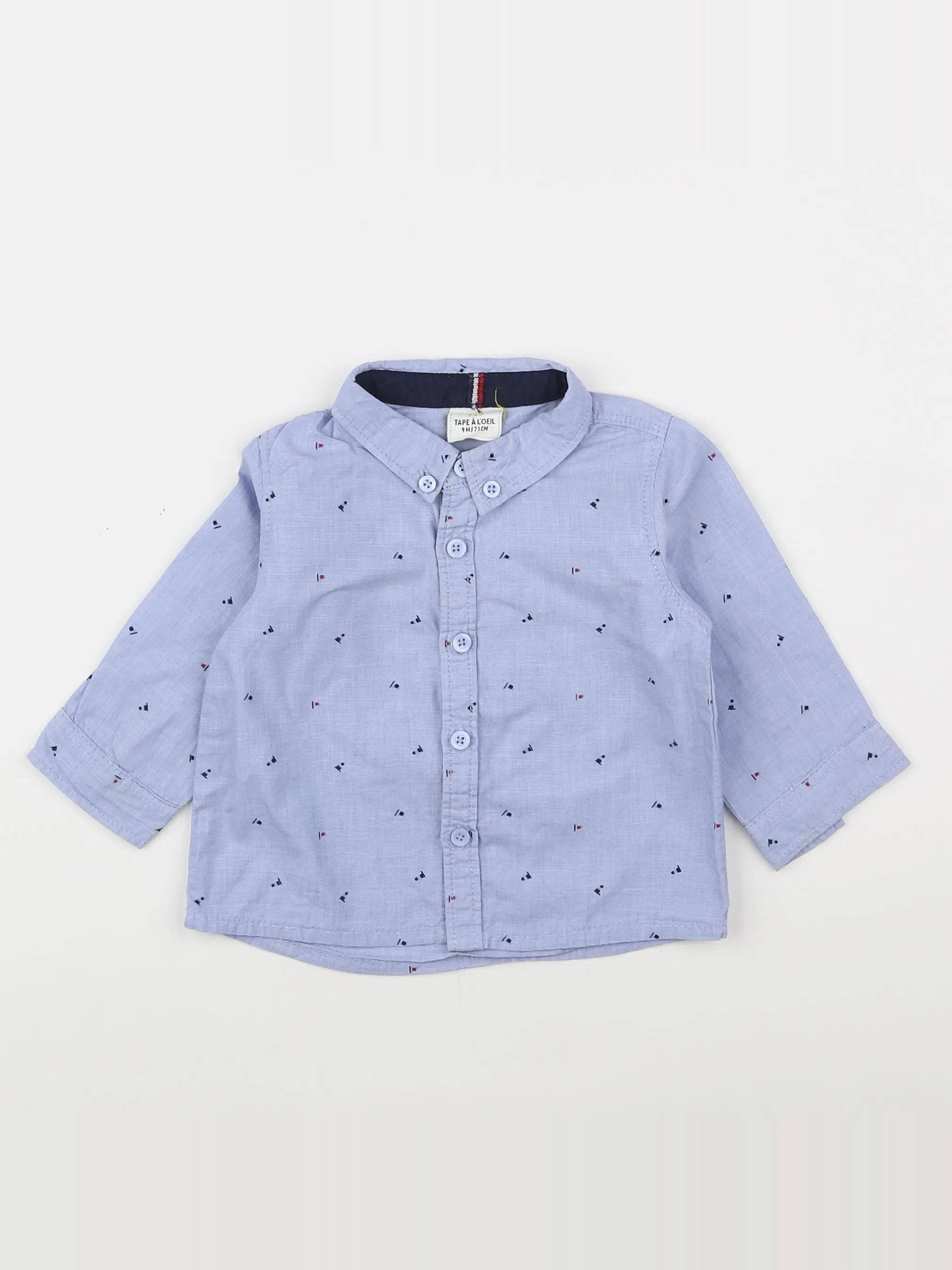 Tape à l'oeil - chemise bleu - 9 mois