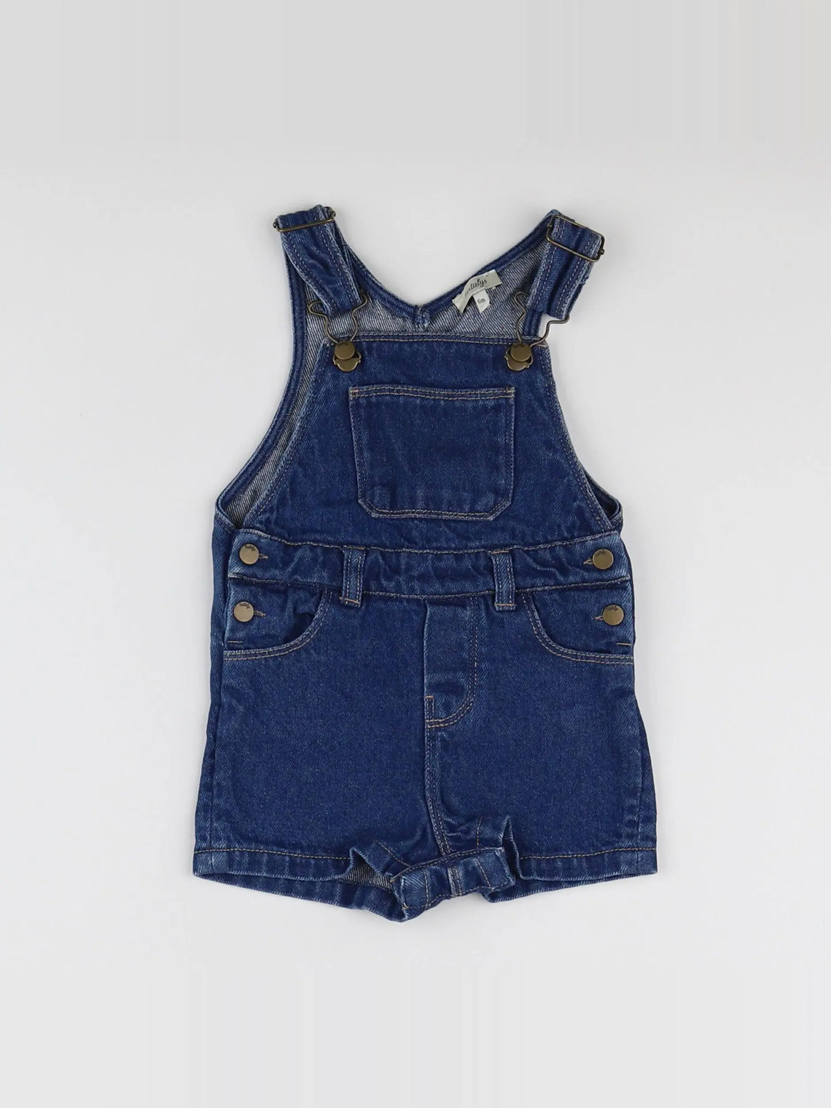 Natalys - salopette bleu - 6 mois