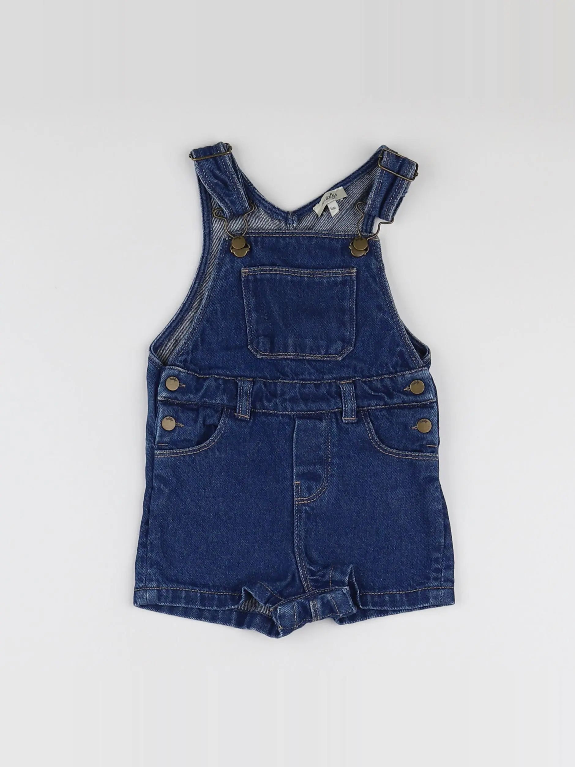 Natalys - salopette bleu - 6 mois
