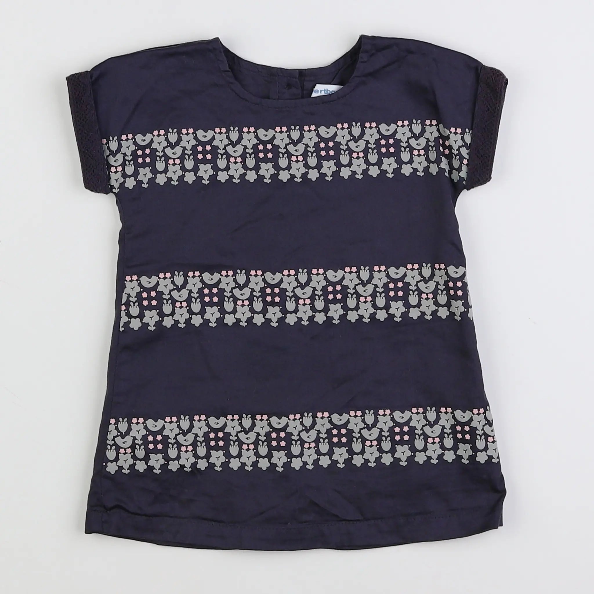 Vertbaudet - robe gris - 9 mois