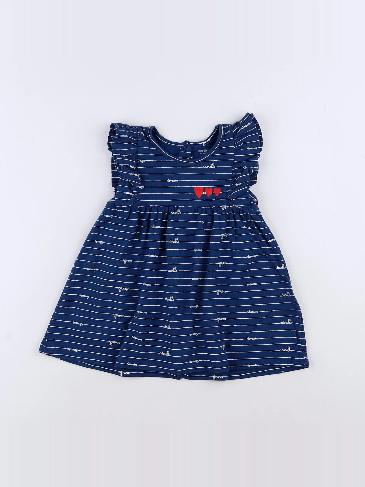 Vertbaudet - robe bleu - 12 mois