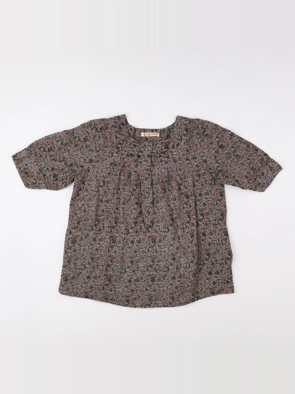 Bellerose - blouse gris (état neuf) - 6 ans