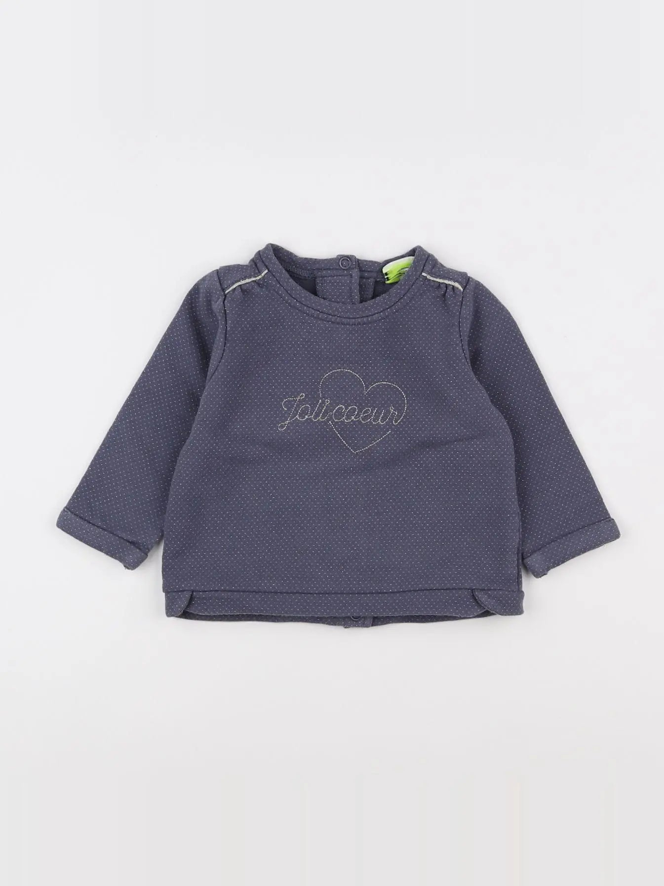 Tape à l'oeil - sweat gris, or - 12 mois