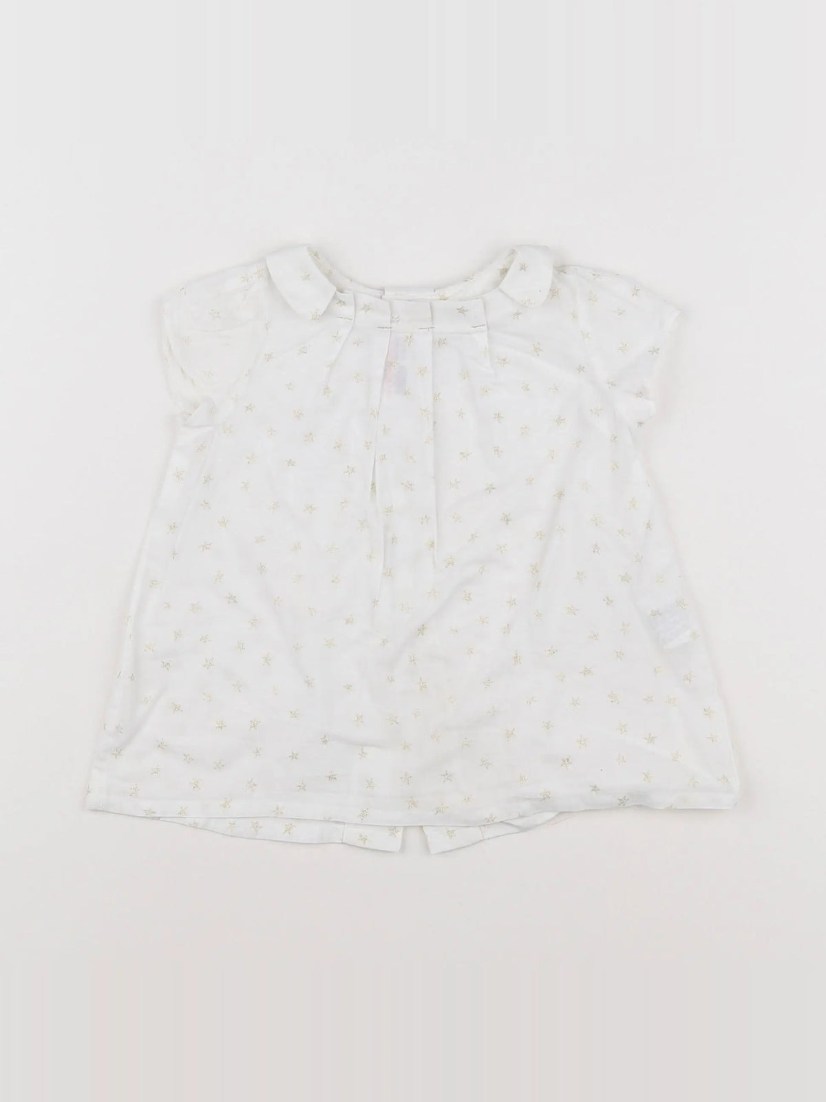 Zara - blouse blanc, or - 12/18 mois