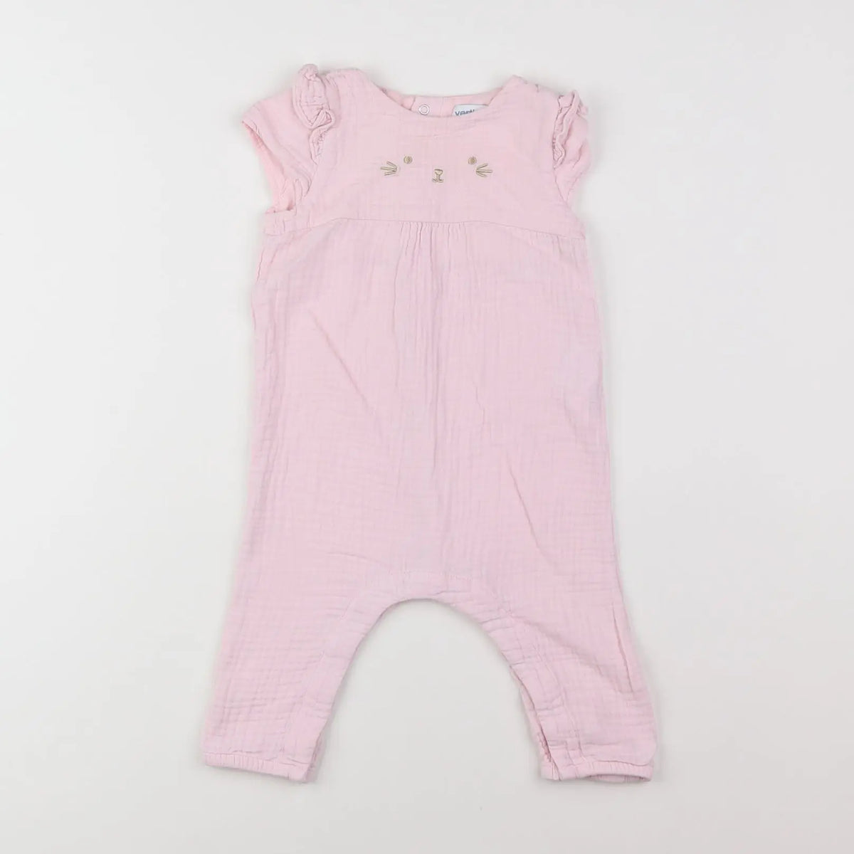 Vertbaudet - combinaison rose - 9 mois