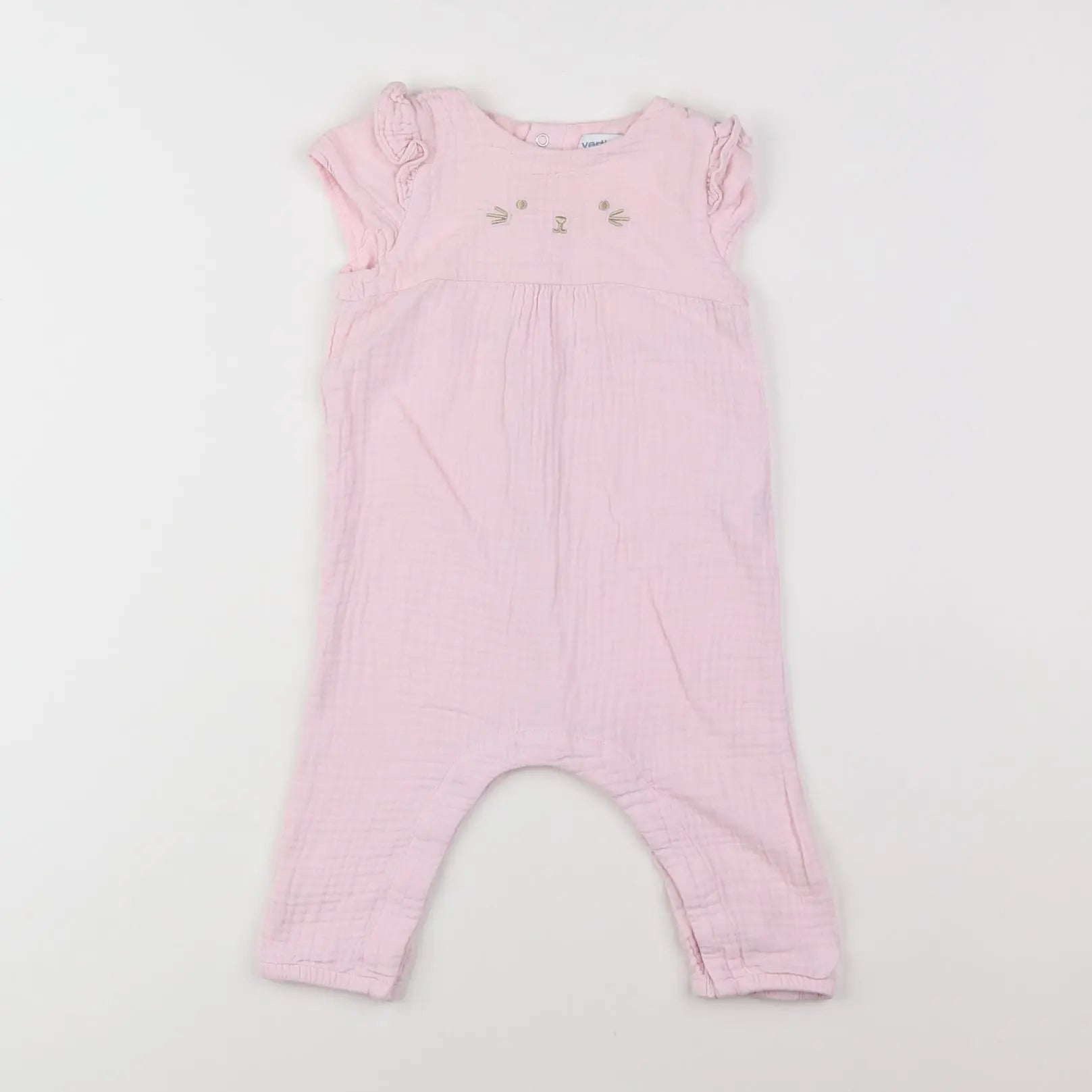 Vertbaudet - combinaison rose - 9 mois