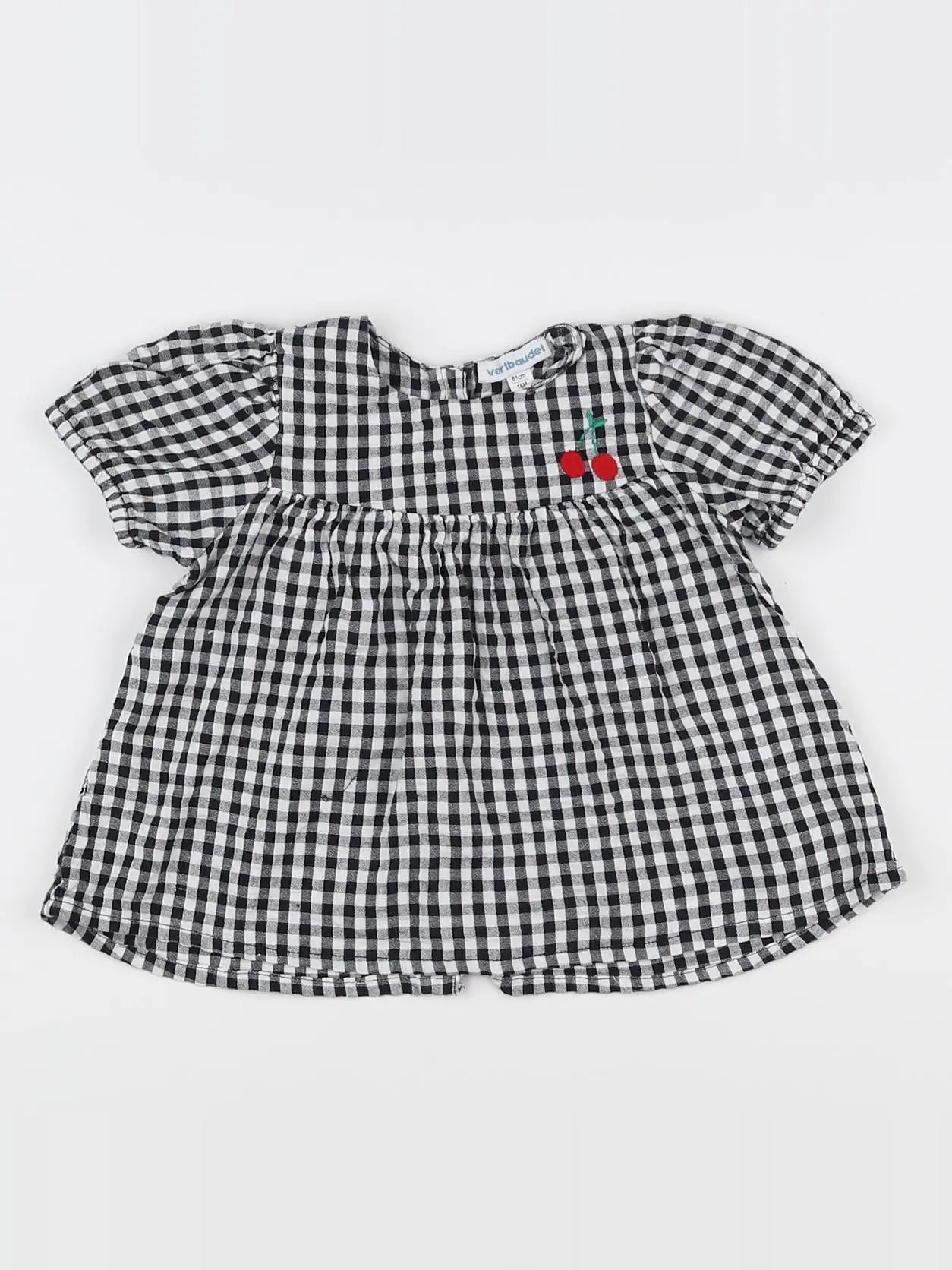 Vertbaudet - robe blanc, noir - 18 mois