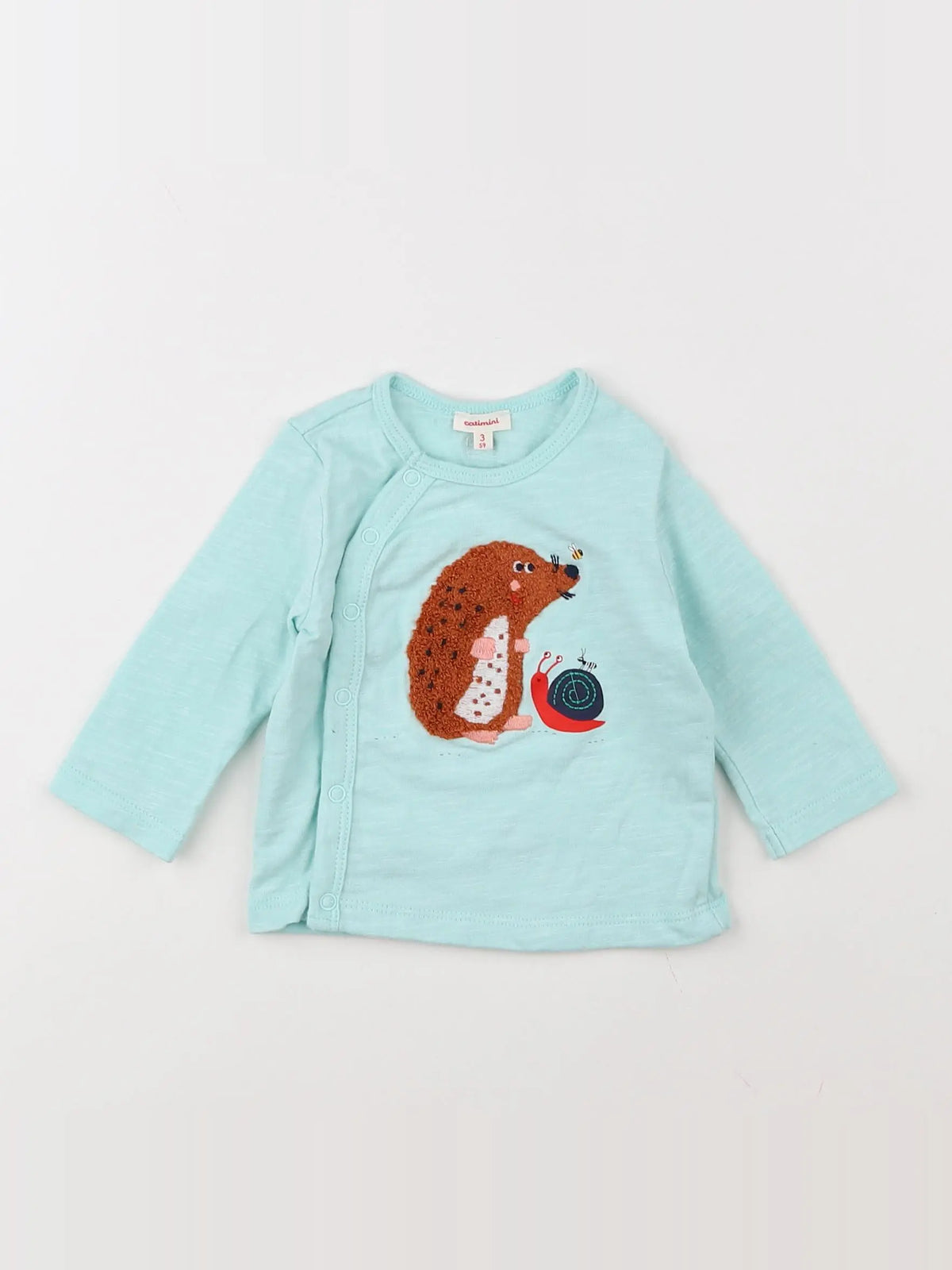 Catimini - tee-shirt vert, marron - 3 mois