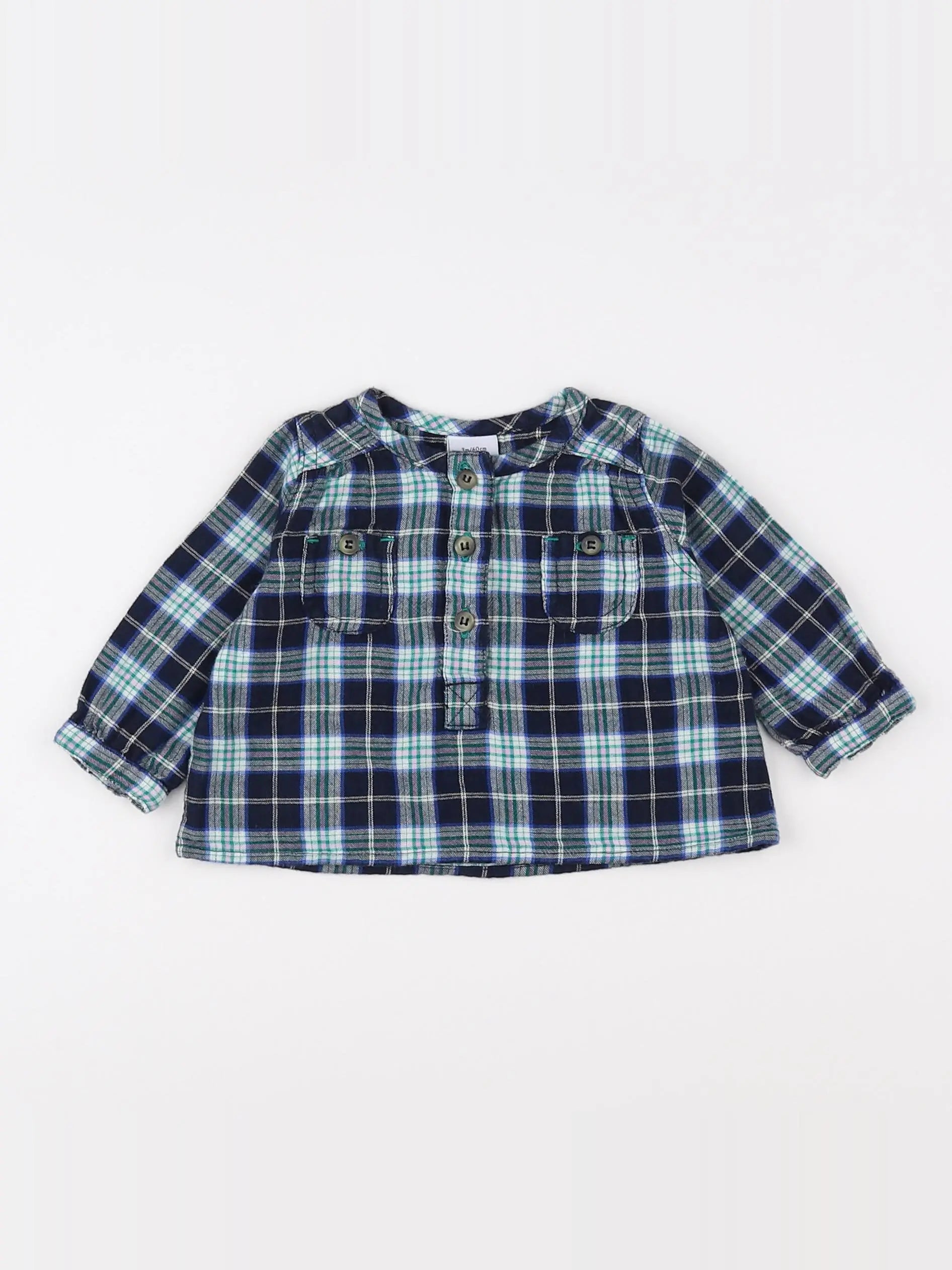 Petit Bateau - chemise multicolore - 3 mois