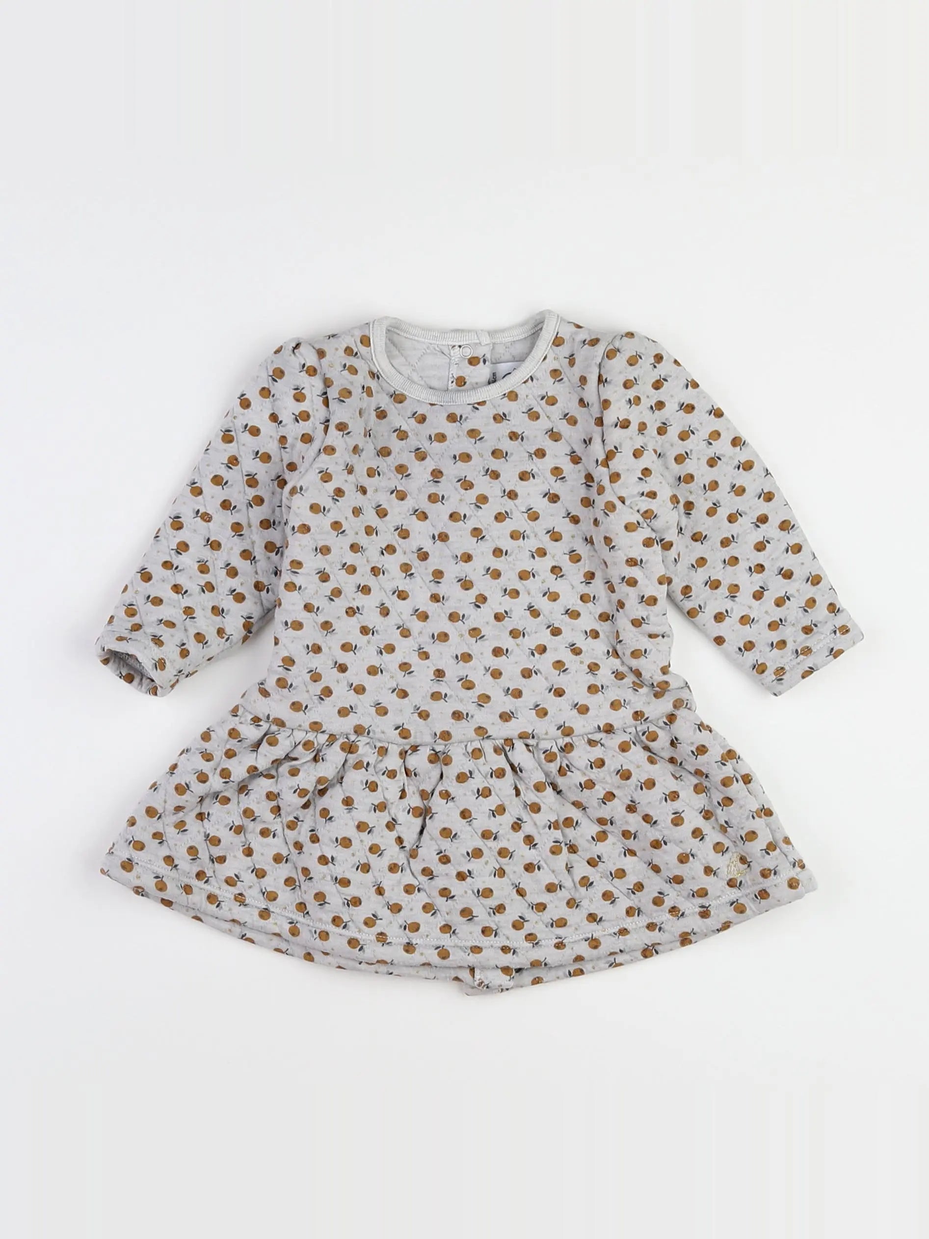 Petit Bateau - robe gris - 12 mois