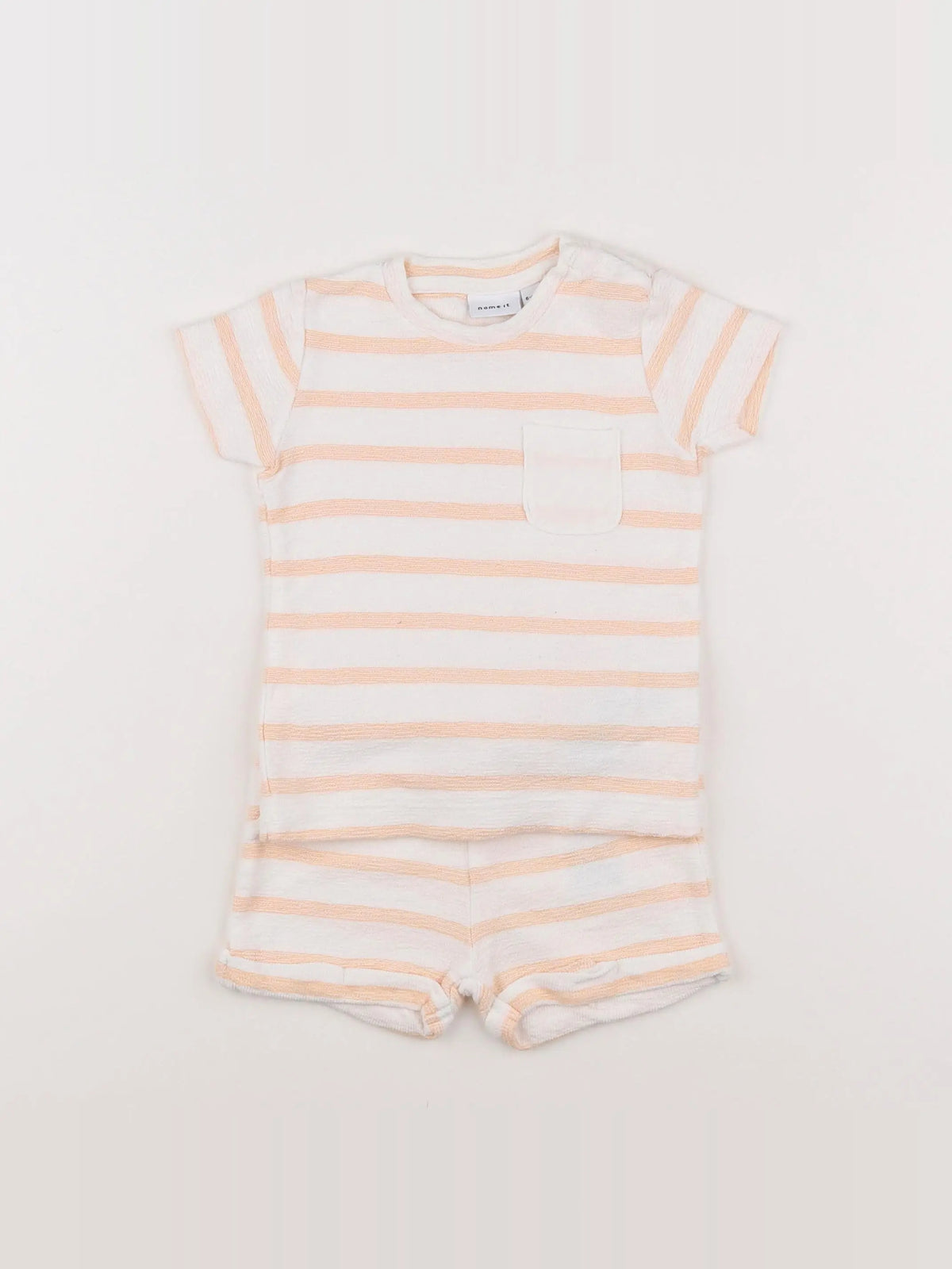 Name it - ensemble blanc, orange - 6/9 mois