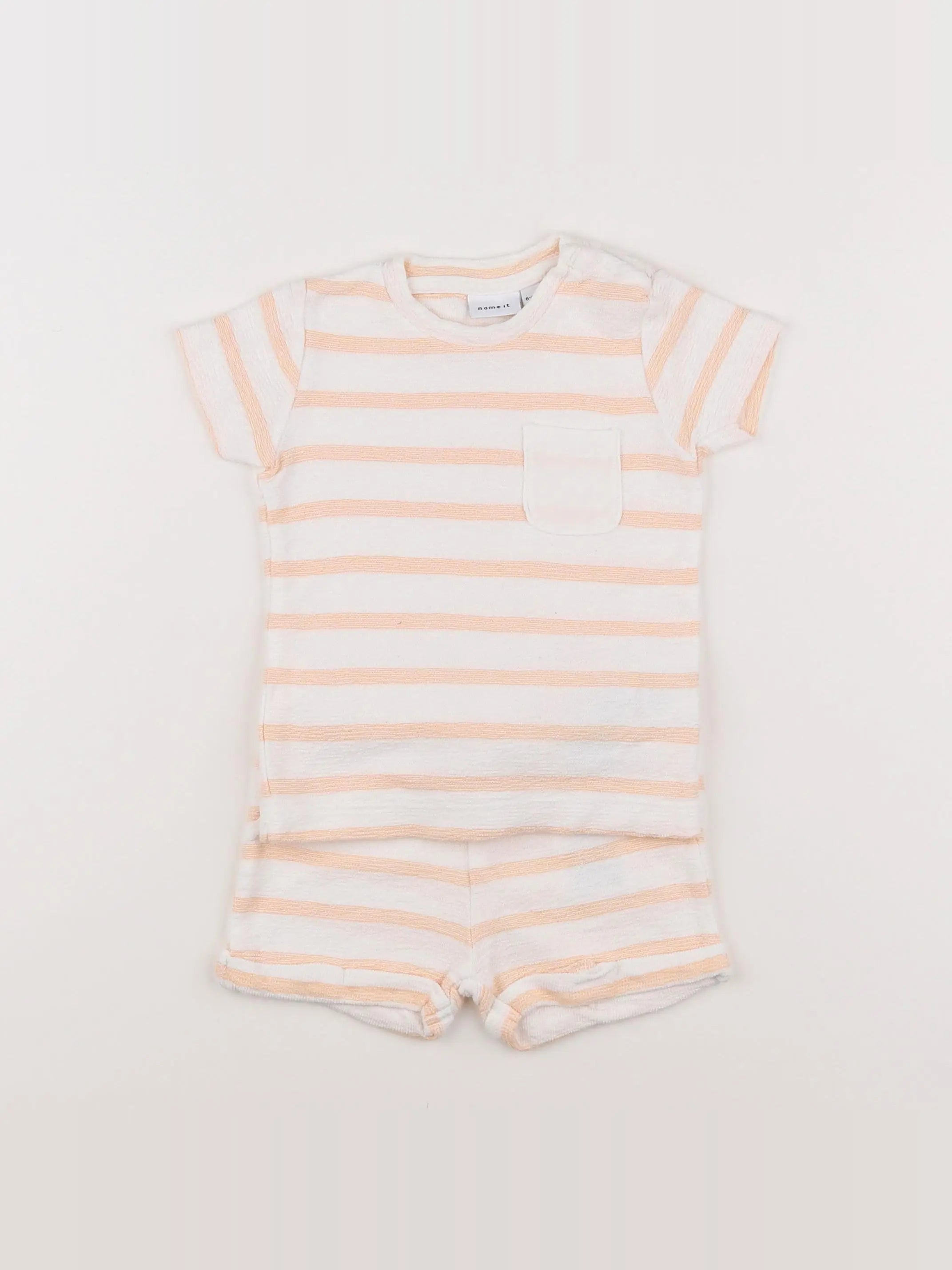 Name it - ensemble blanc, orange - 6/9 mois