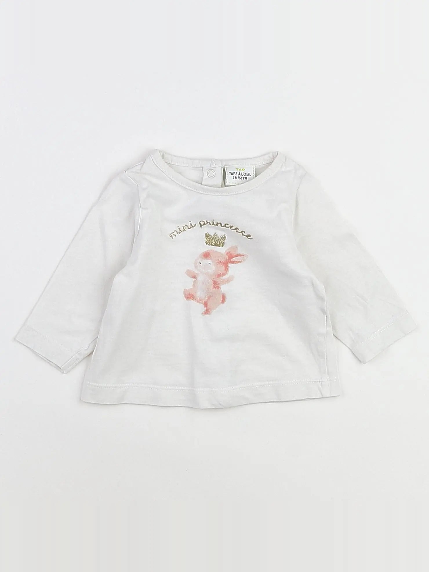 Tape à l'oeil - tee-shirt blanc - 3 mois