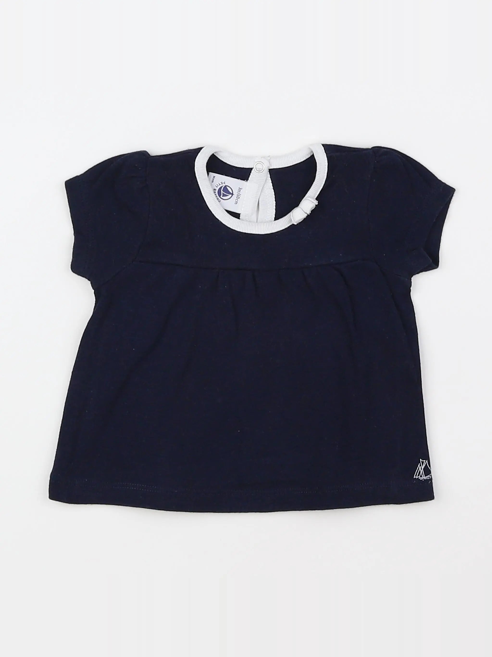 Petit Bateau - tee-shirt bleu - 3 mois