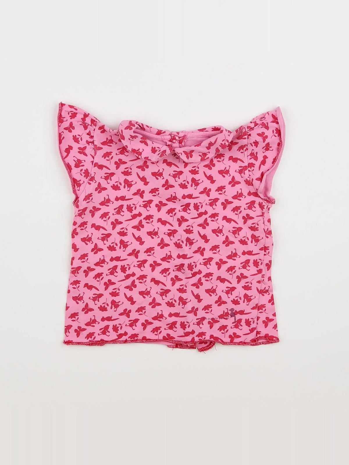 Petit Bateau - tee-shirt rose - 12 mois