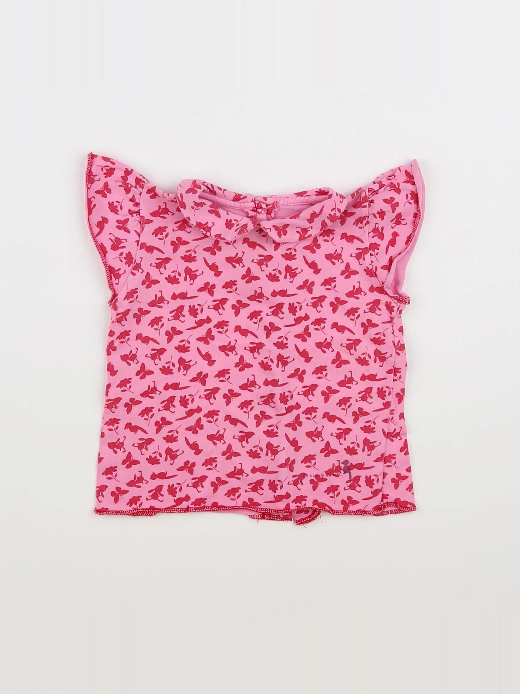 Petit Bateau - tee-shirt rose - 12 mois