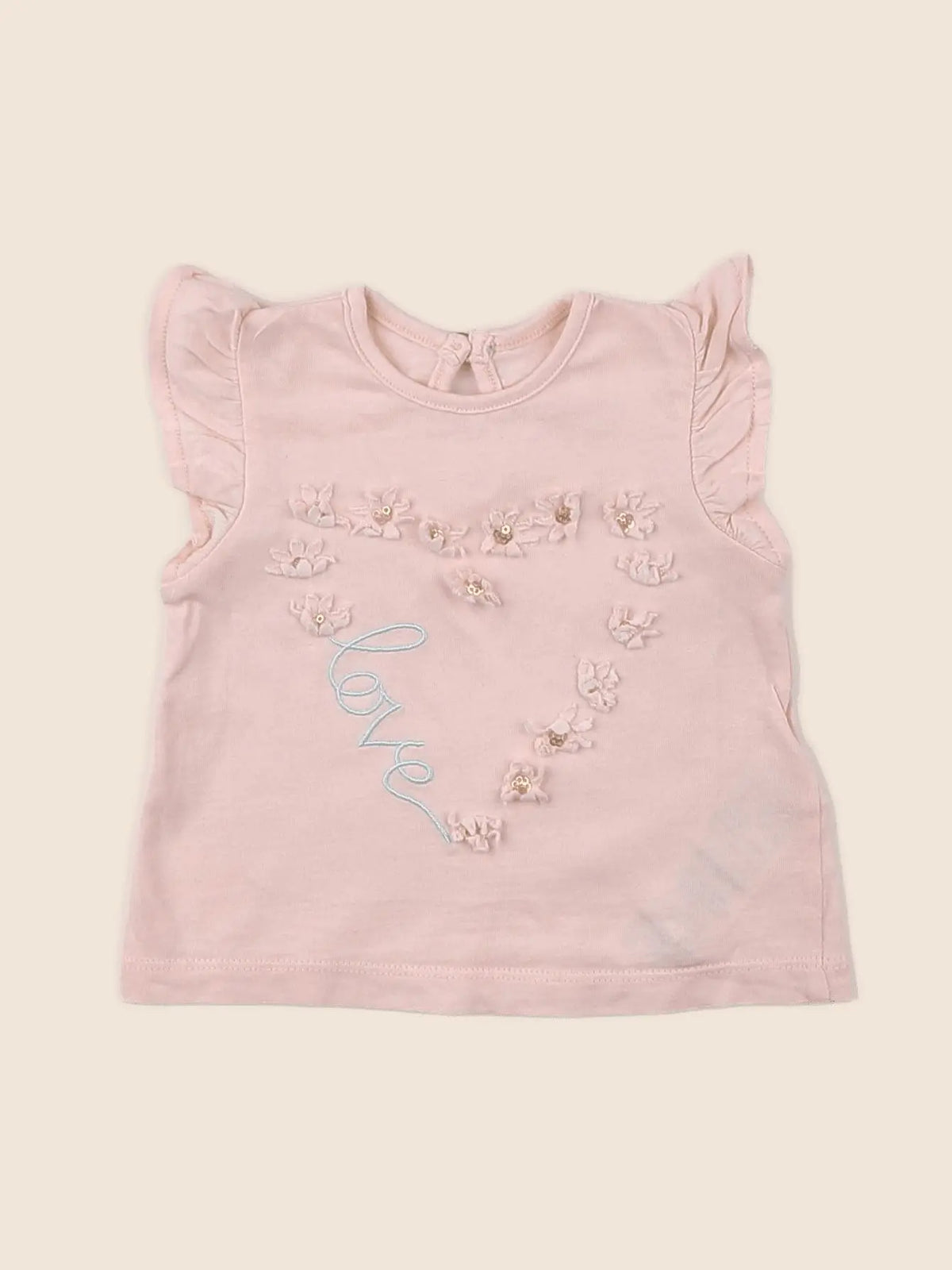 Vertbaudet - tee-shirt rose - 3 mois