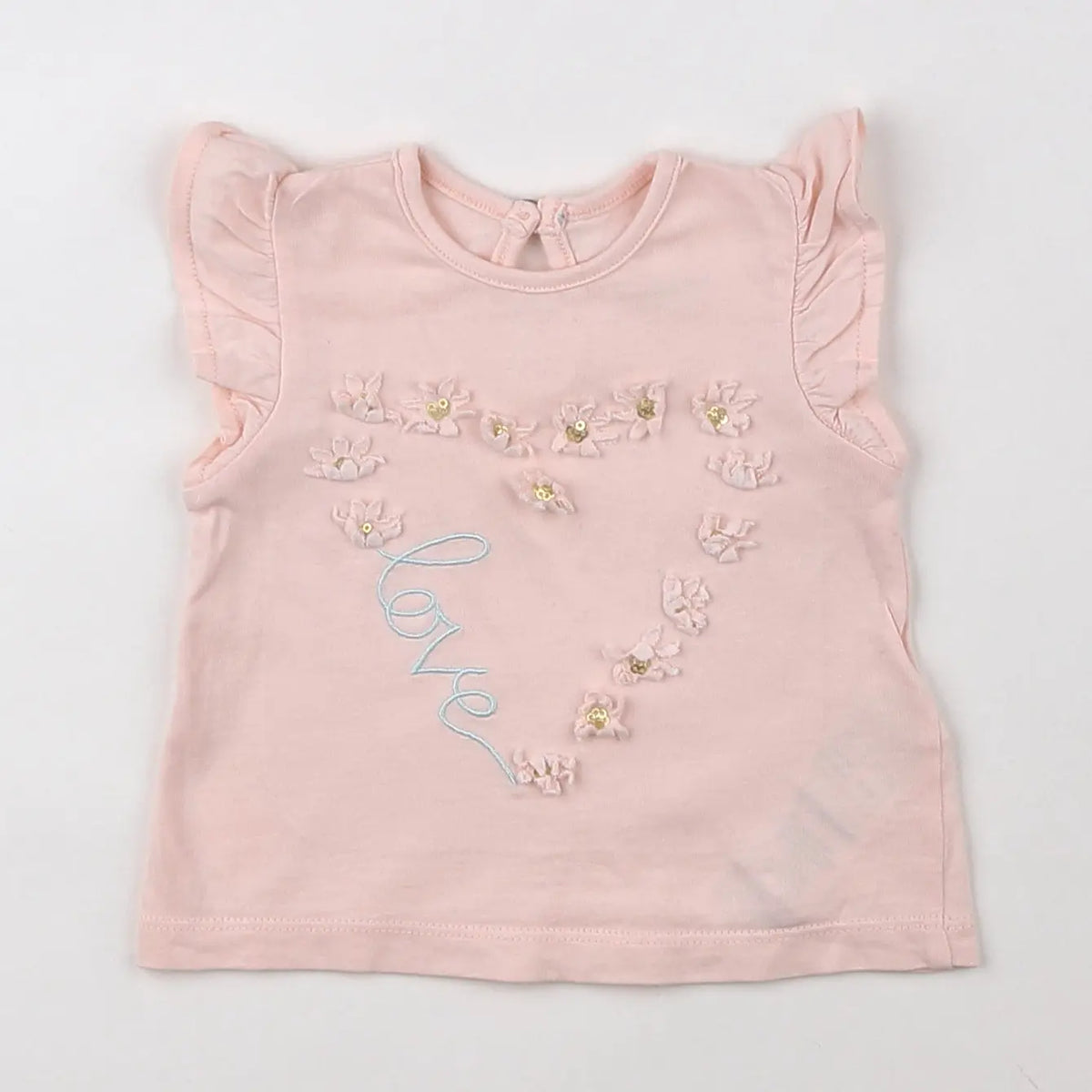 Vertbaudet - tee-shirt rose - 3 mois