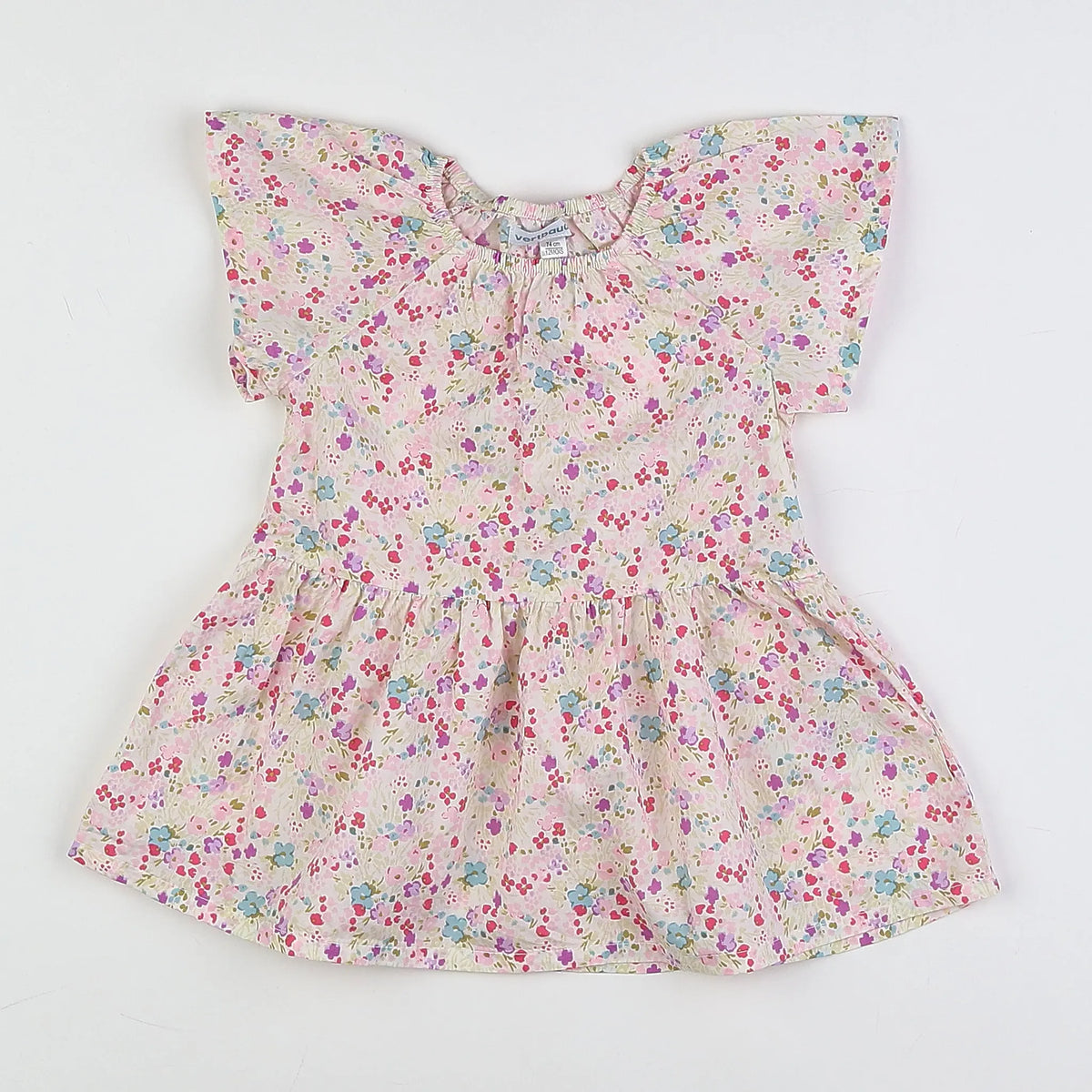 Vertbaudet - robe multicolore - 12 mois