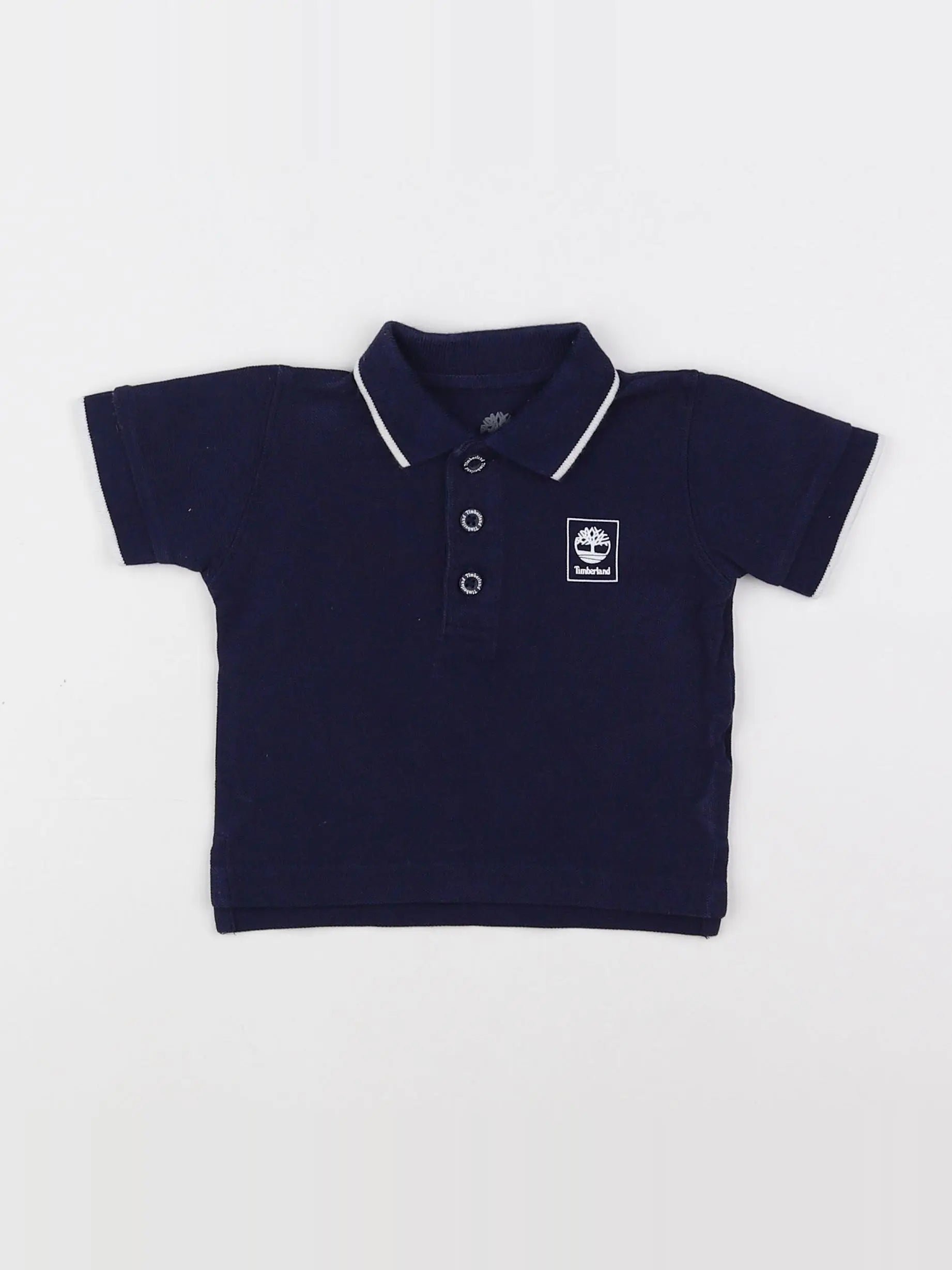 Timberland - polo blanc, bleu - 6 mois