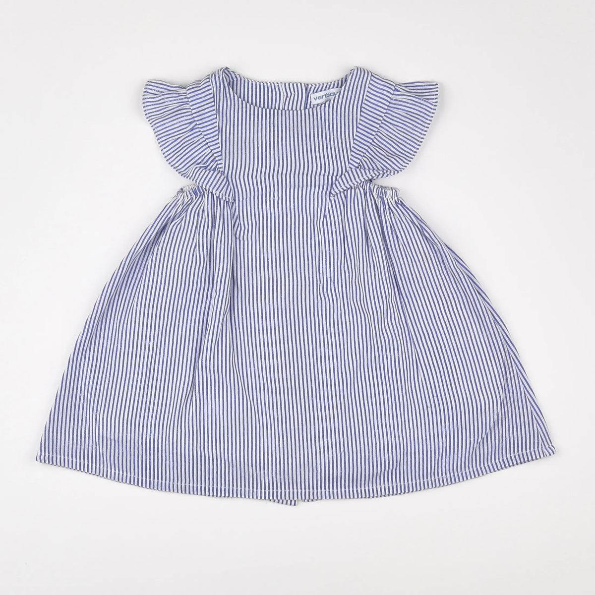 Vertbaudet - robe blanc, bleu - 12 mois