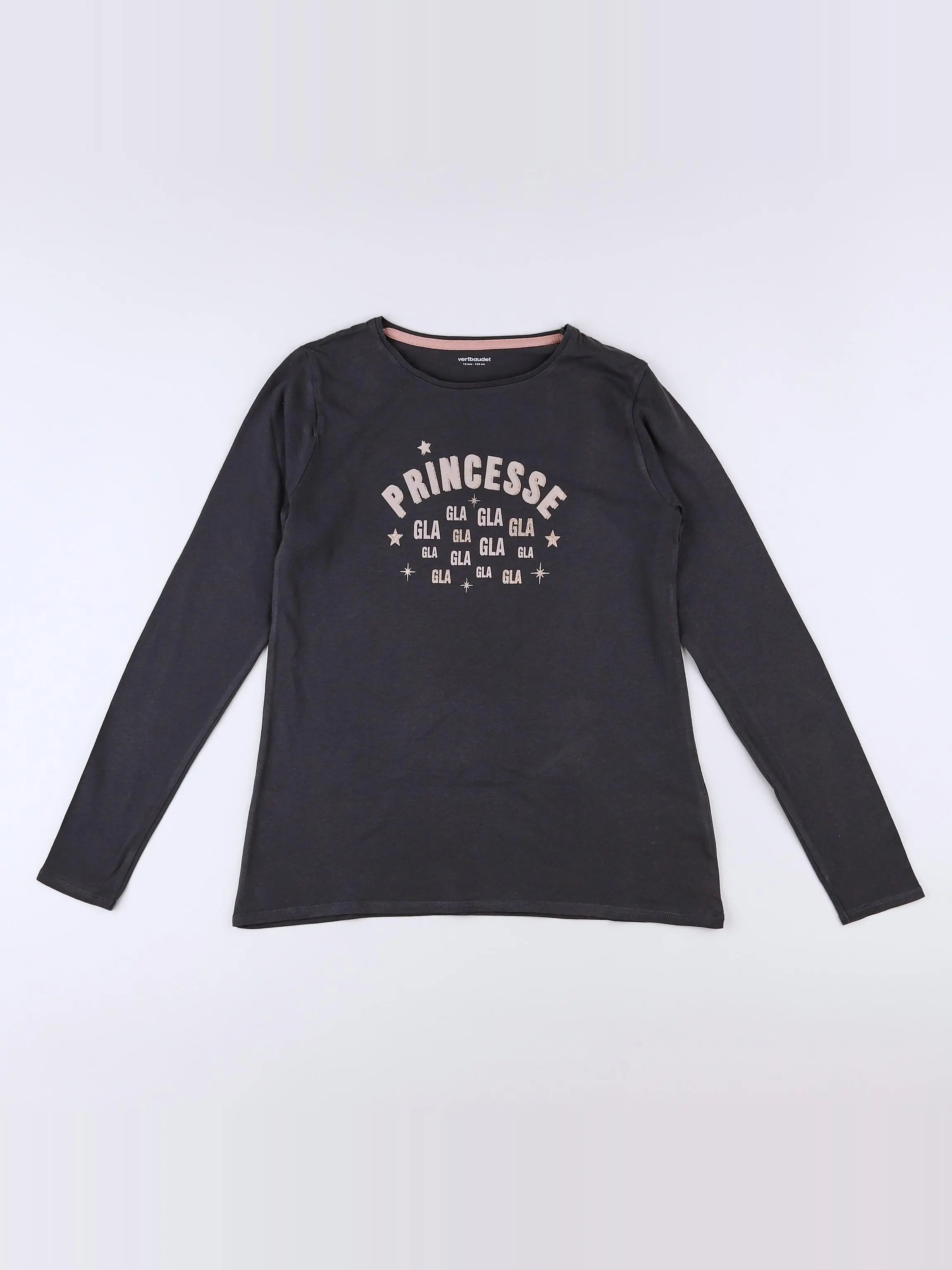 Vertbaudet - tee-shirt gris - 12 ans