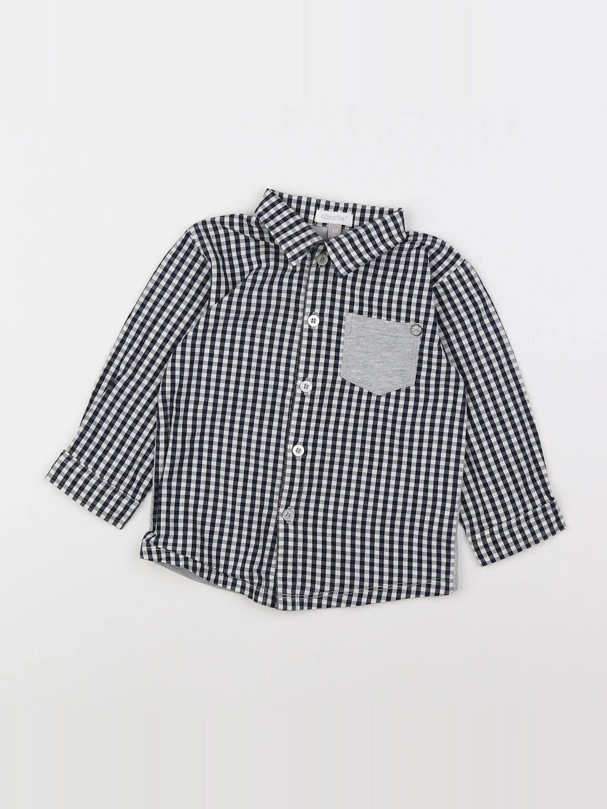Absorba - chemise blanc, bleu - 18 mois