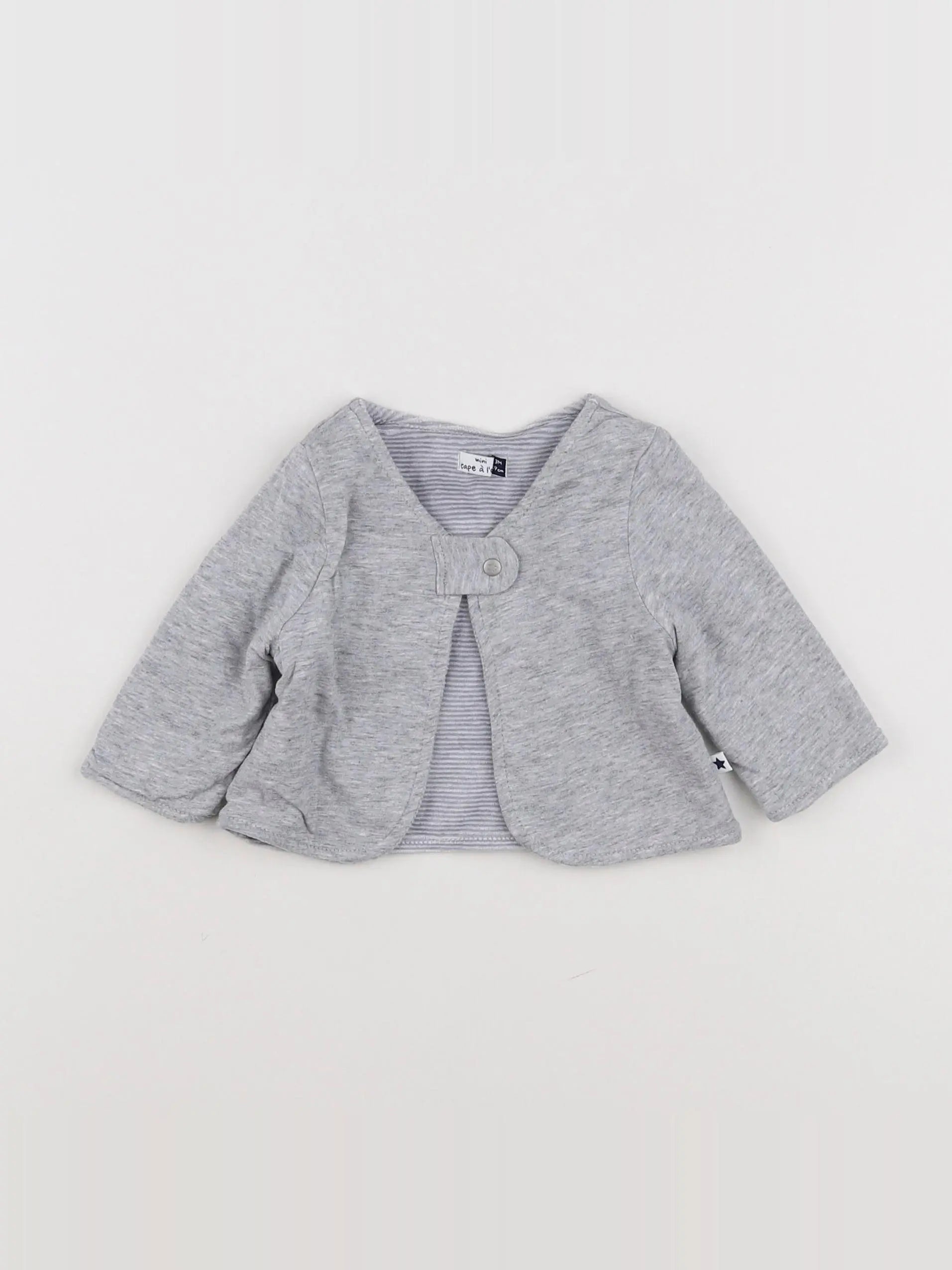 Tape à l'oeil - sweat gris - 3 mois