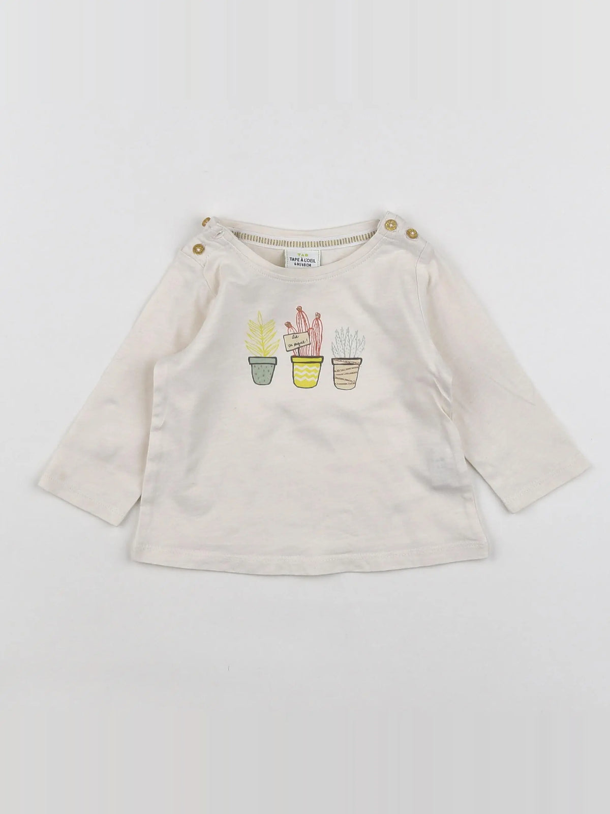 Tape à l'oeil - tee-shirt beige - 6 mois