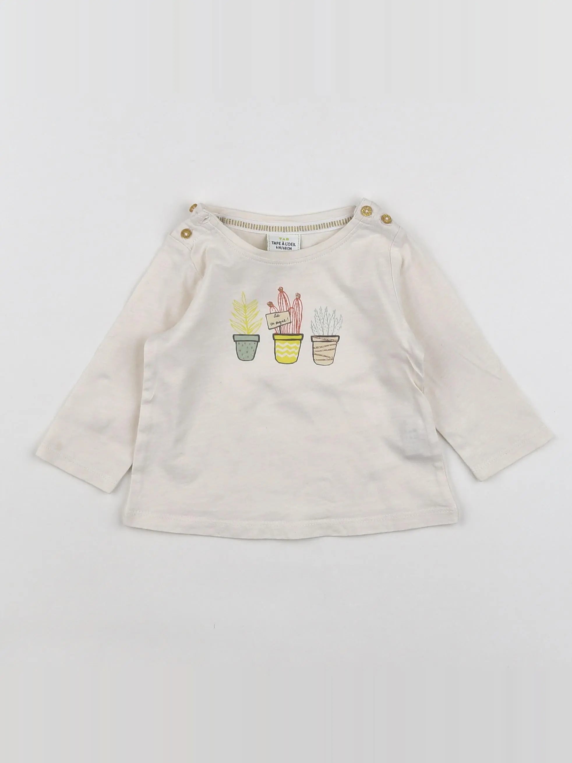 Tape à l'oeil - tee-shirt beige - 6 mois