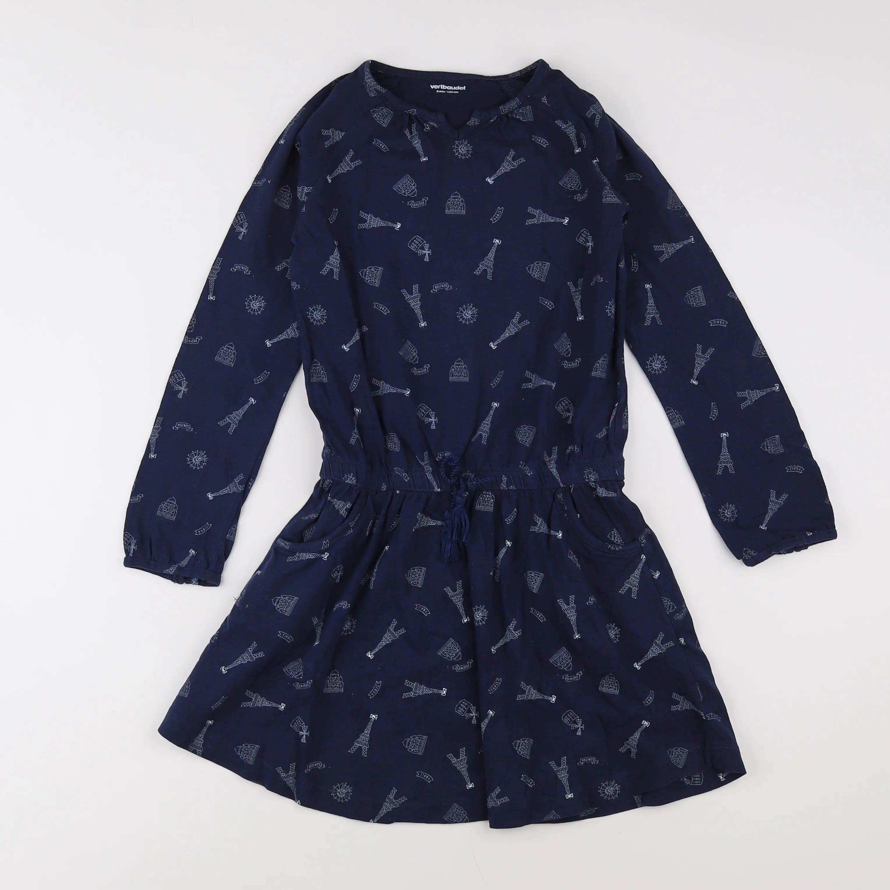 Vertbaudet - robe bleu - 8 ans