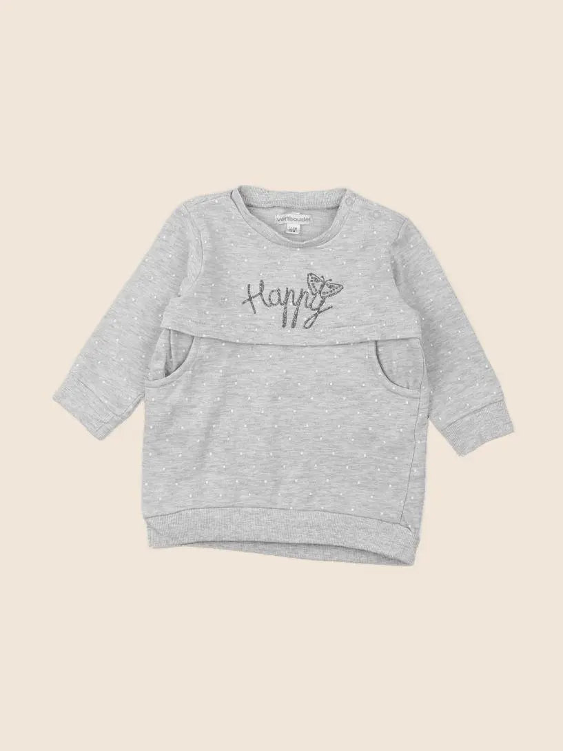 Vertbaudet - sweat gris - 12 mois