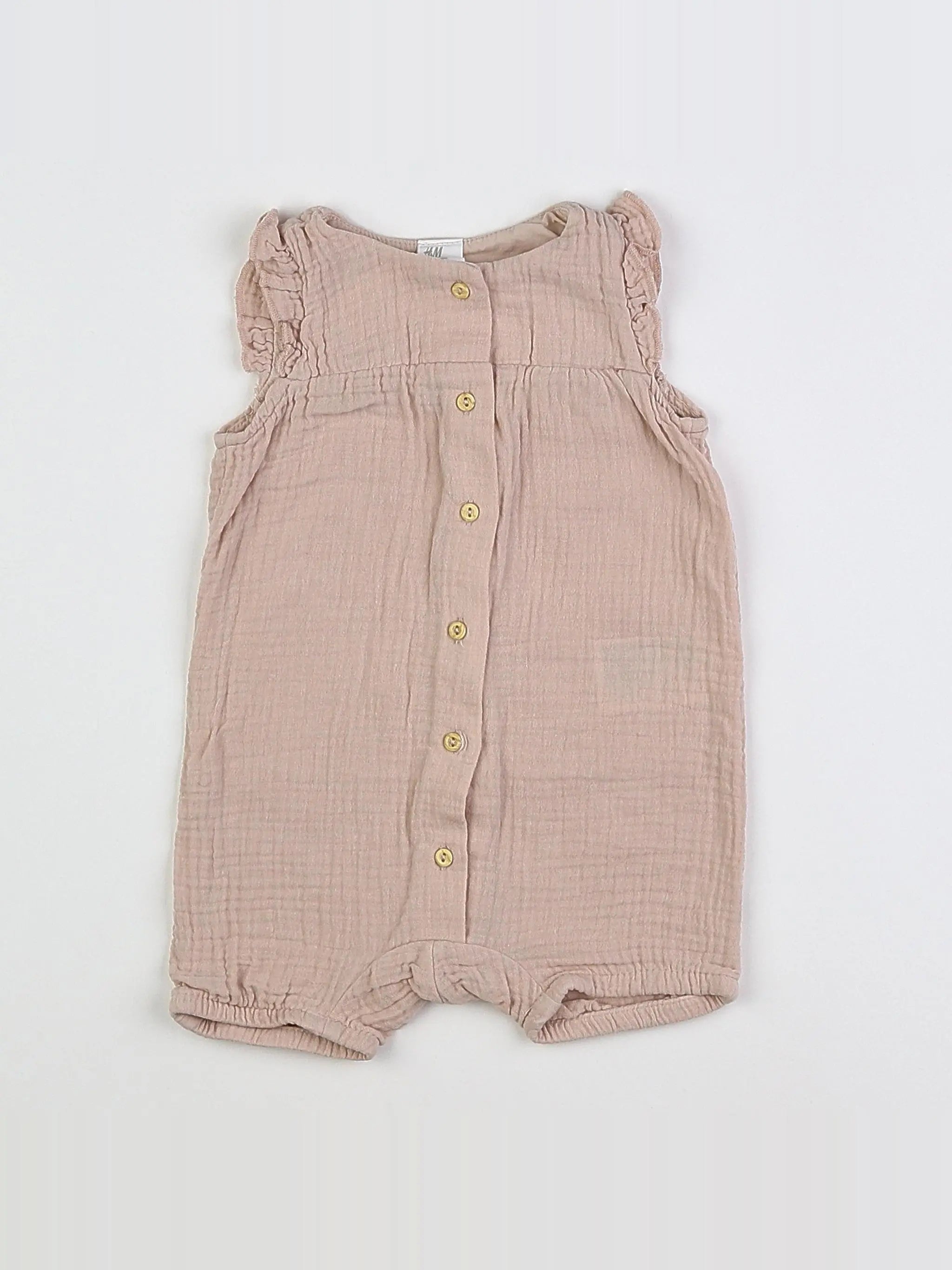 H&M - combinaison rose - 6 mois