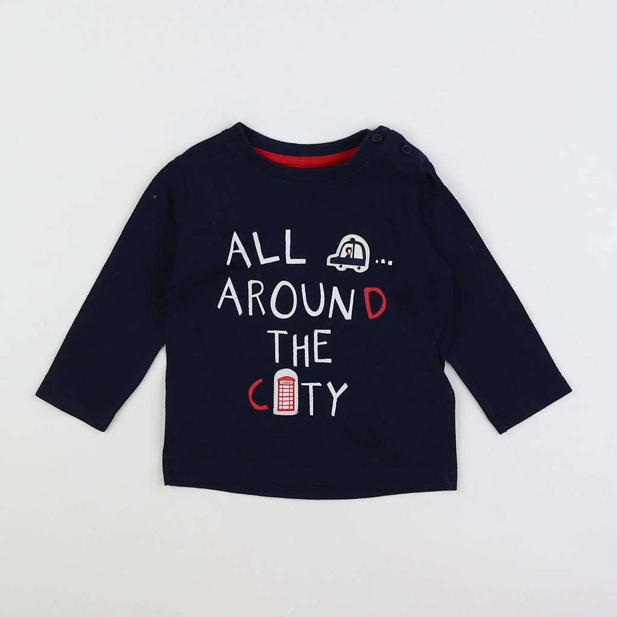 Vertbaudet - tee-shirt bleu - 6 mois