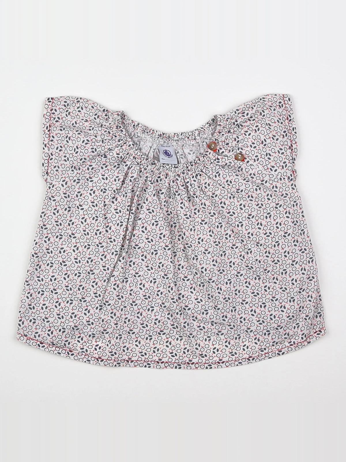 Petit Bateau - blouse blanc - 12 mois