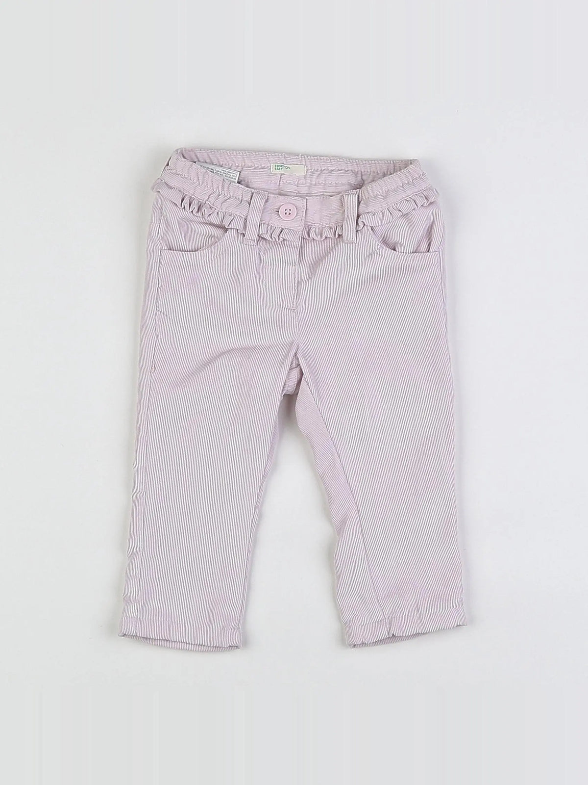 Benetton - pantalon rose - 3/6 mois