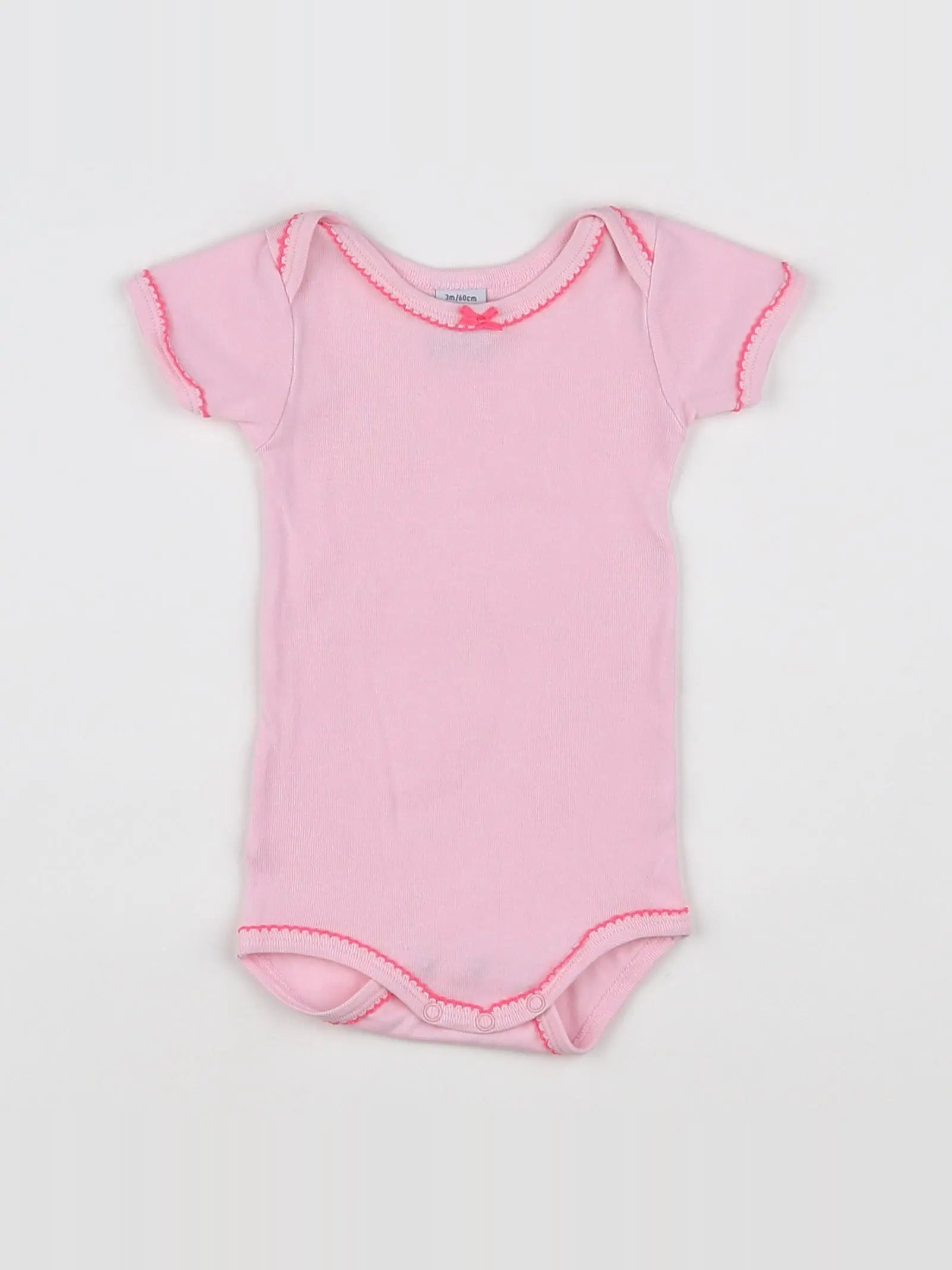 Petit Bateau - body rose - 3 mois