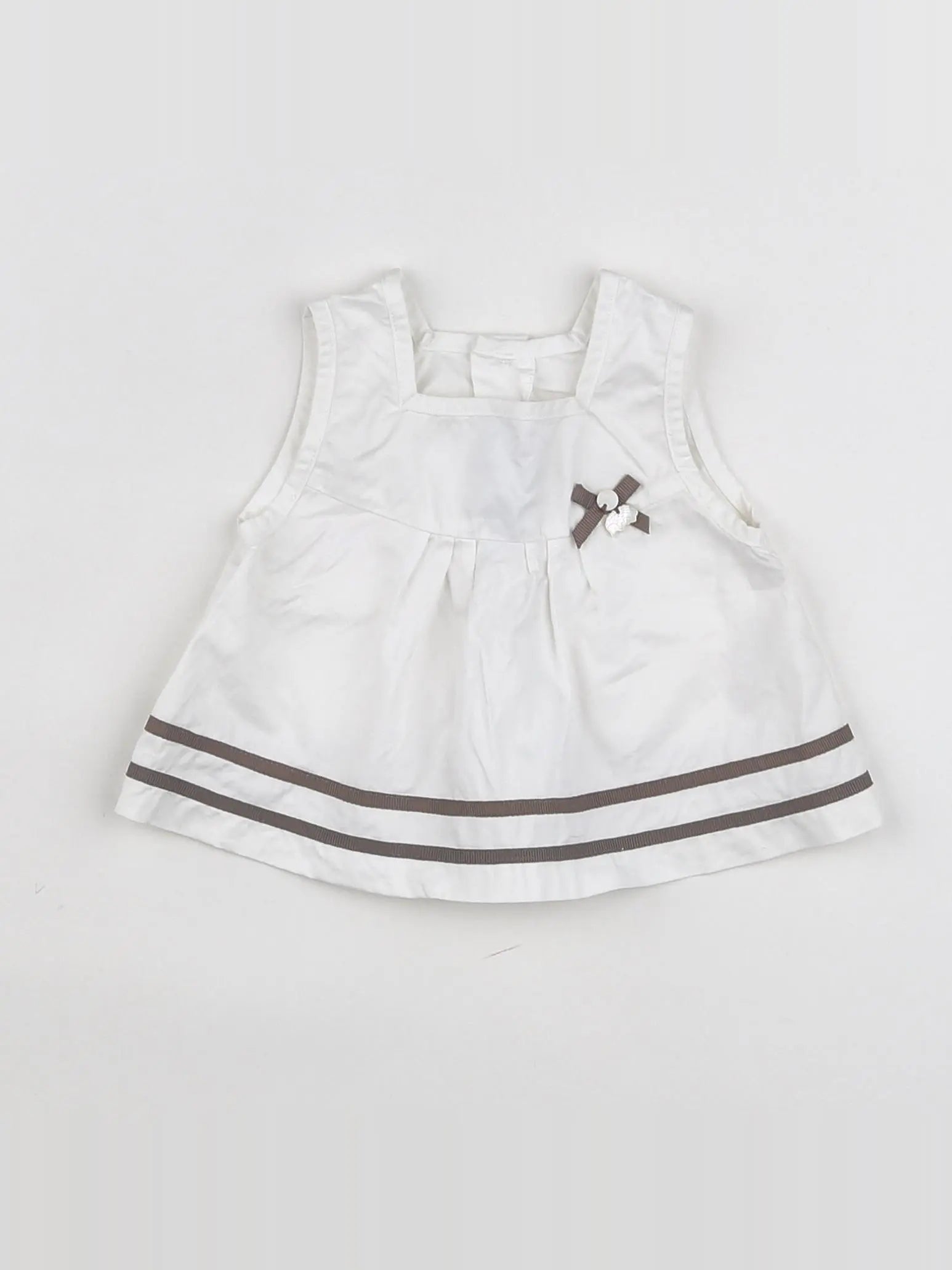Tartine & Chocolat - blouse blanc, marron - 6 mois