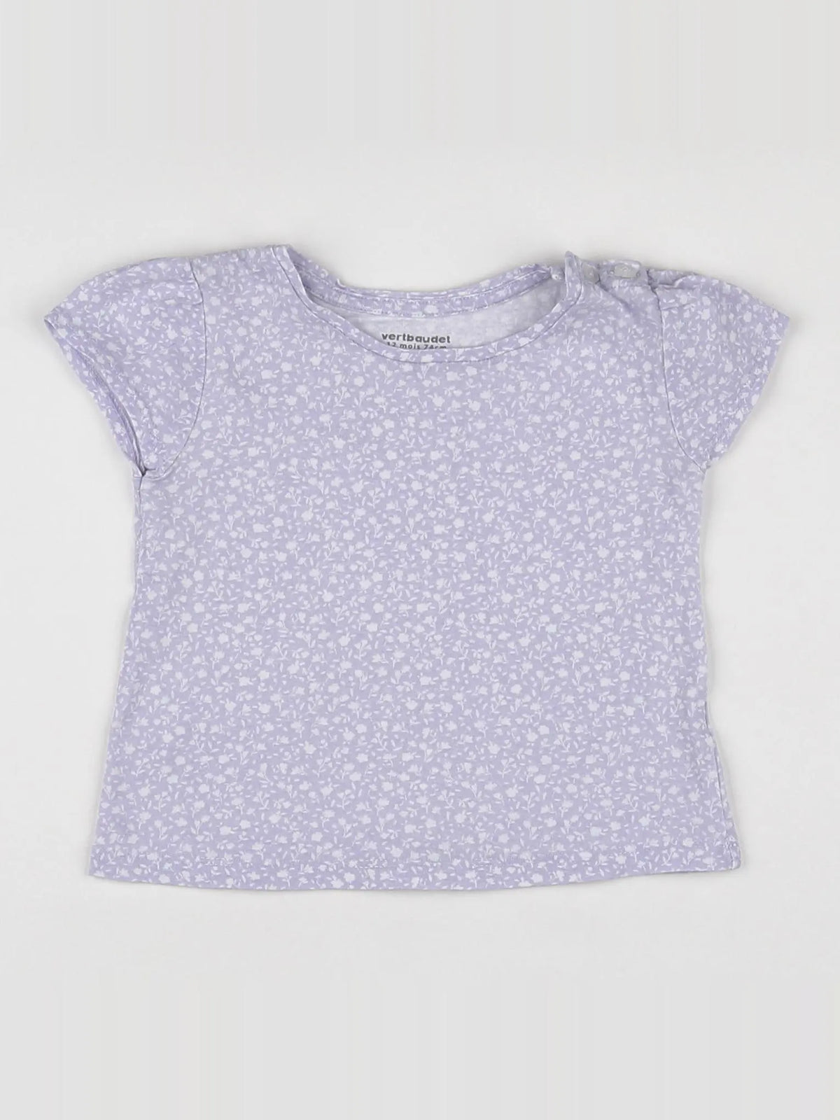 Vertbaudet - tee-shirt violet - 12 mois