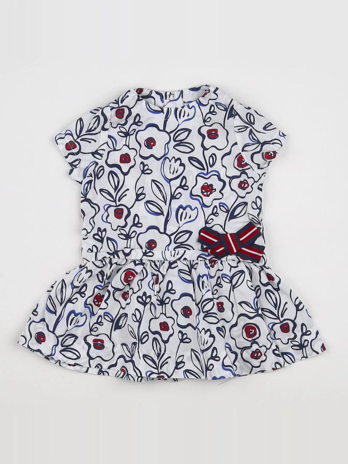Petit Bateau - robe blanc - 3 mois