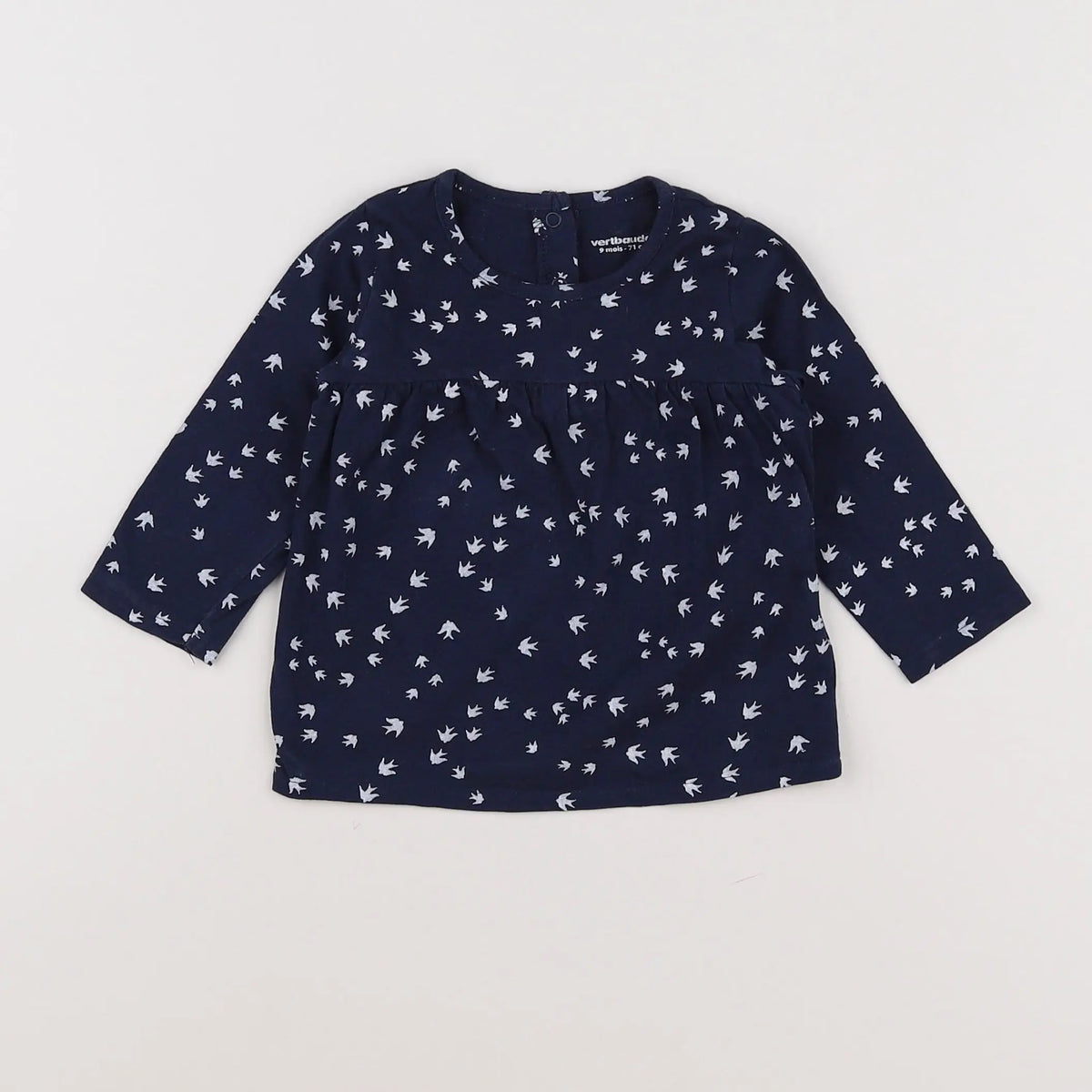 Vertbaudet - tee-shirt bleu - 9 mois