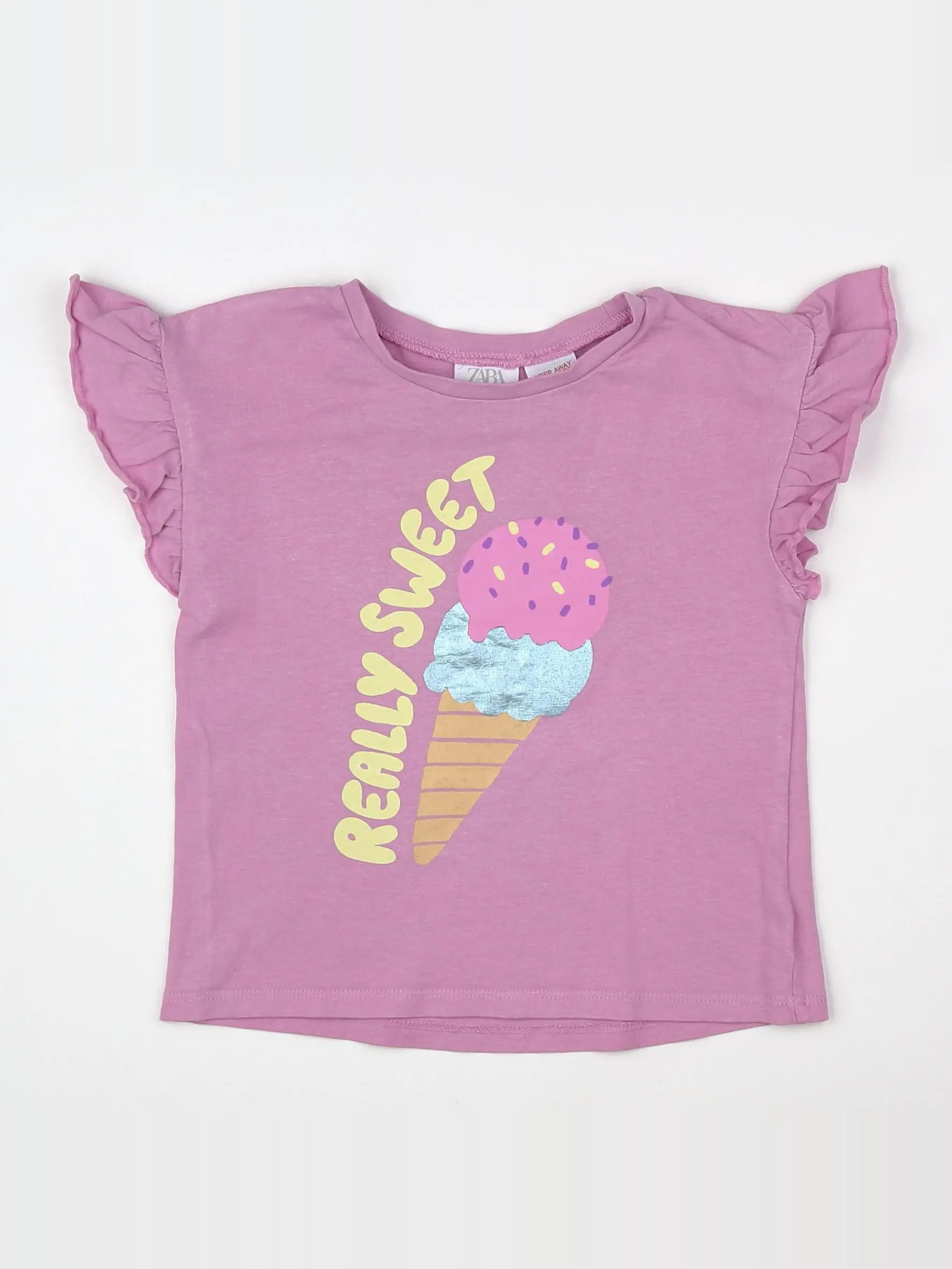 Zara - tee-shirt rose, multicolore - 18 mois à 2 ans