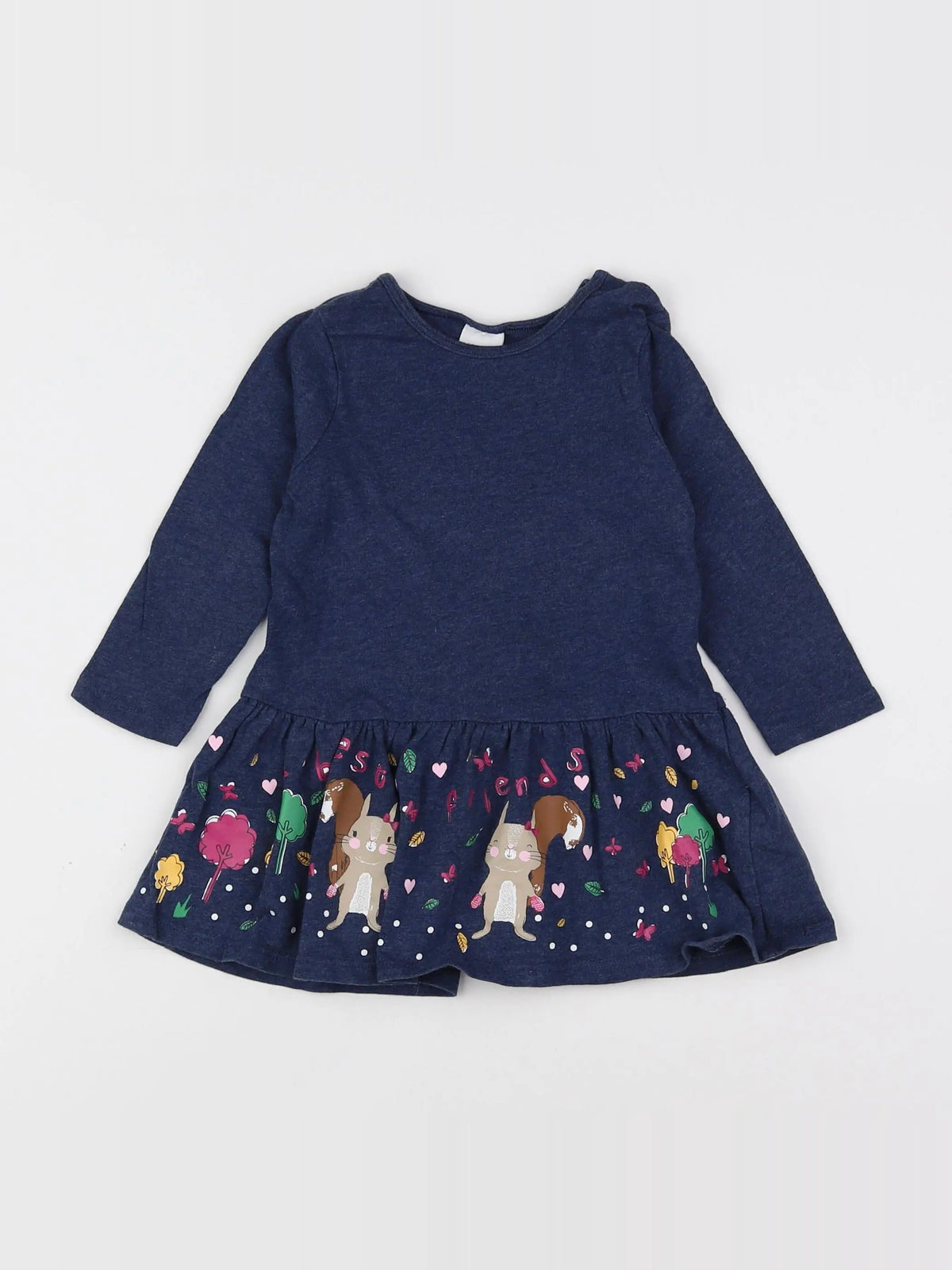H&M - robe bleu - 6/9 mois