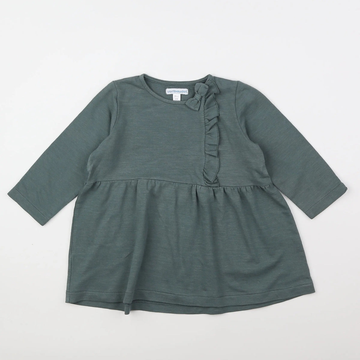 Vertbaudet - robe vert, bleu - 2 ans