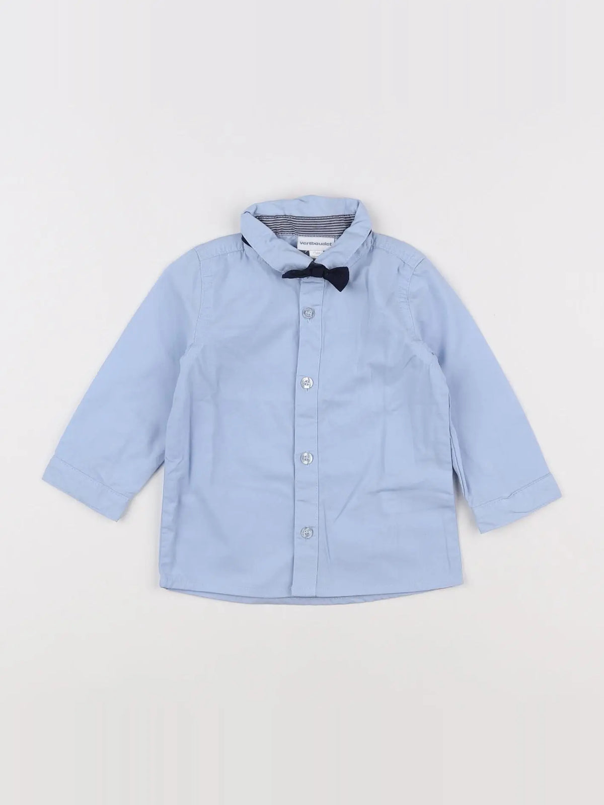 Vertbaudet - chemise bleu - 9 mois