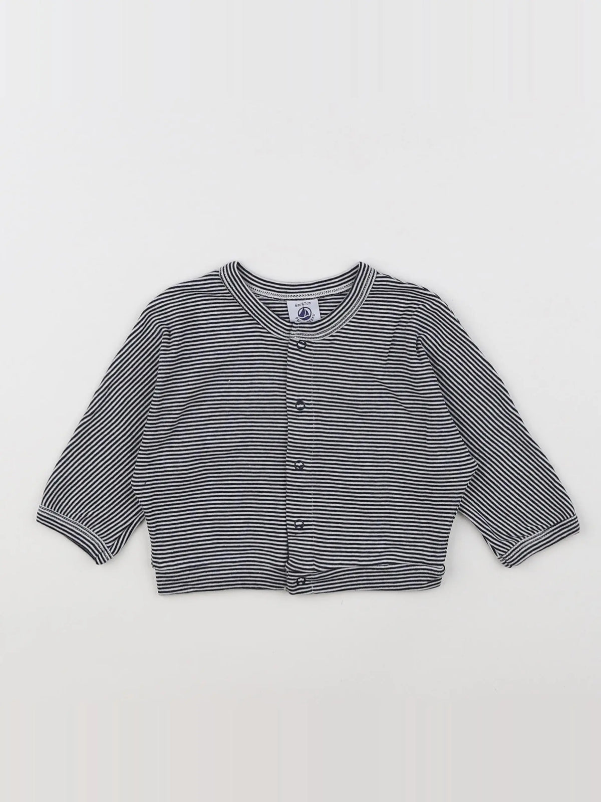 Petit Bateau - tee-shirt bleu - 6 mois